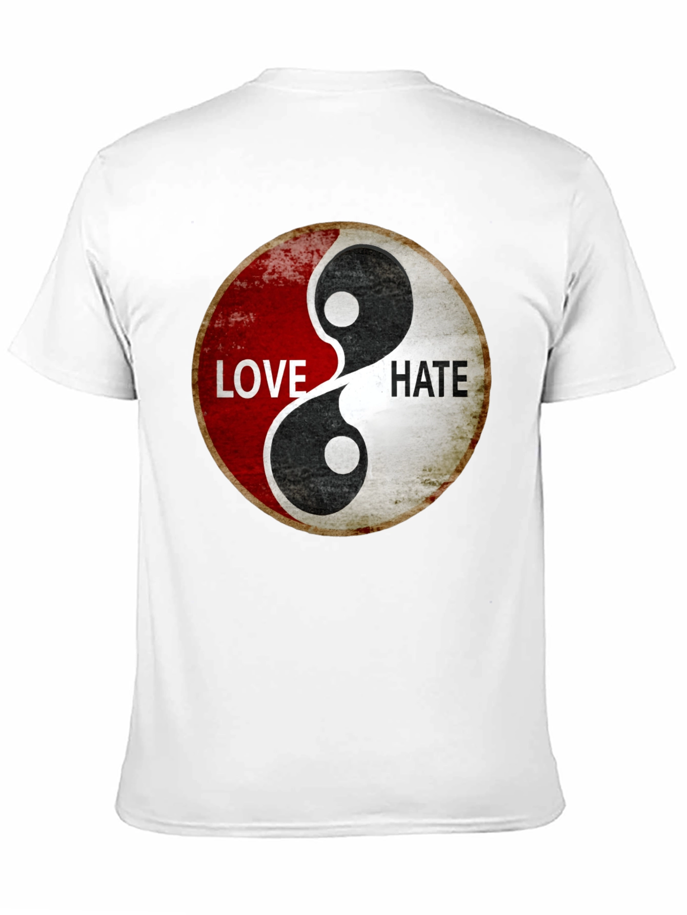 Yin Yang Love Hate Graphic T-Shirt