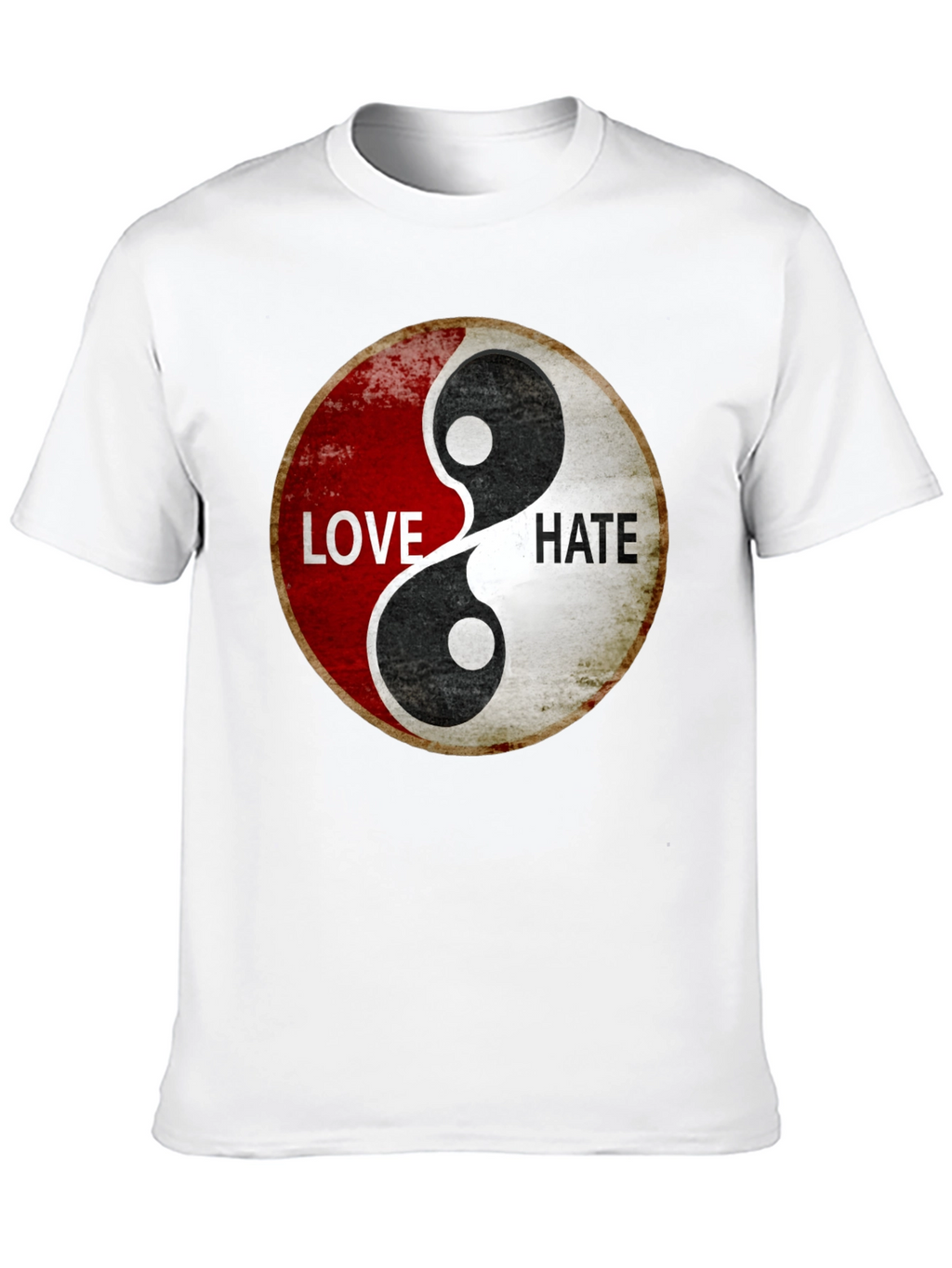 Yin Yang Love Hate Graphic T-Shirt