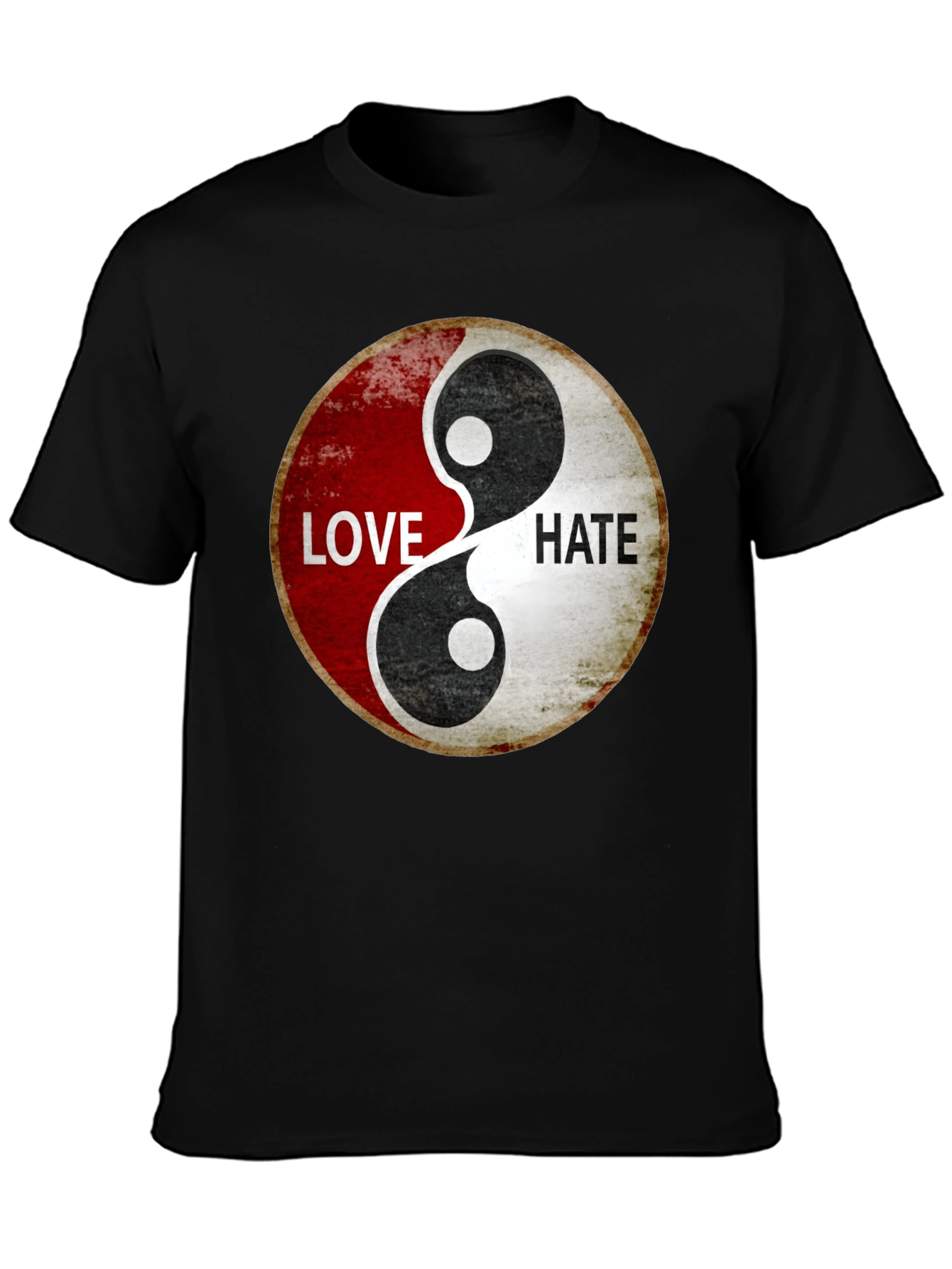 Yin Yang Love Hate Graphic T-Shirt