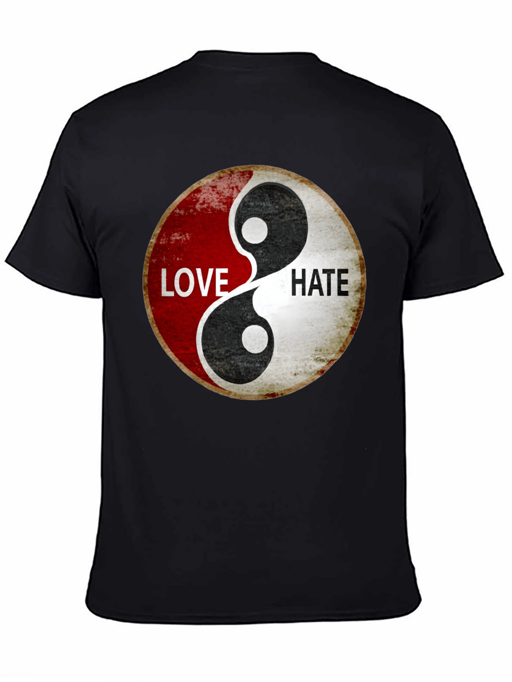 Yin Yang Love Hate Graphic T-Shirt