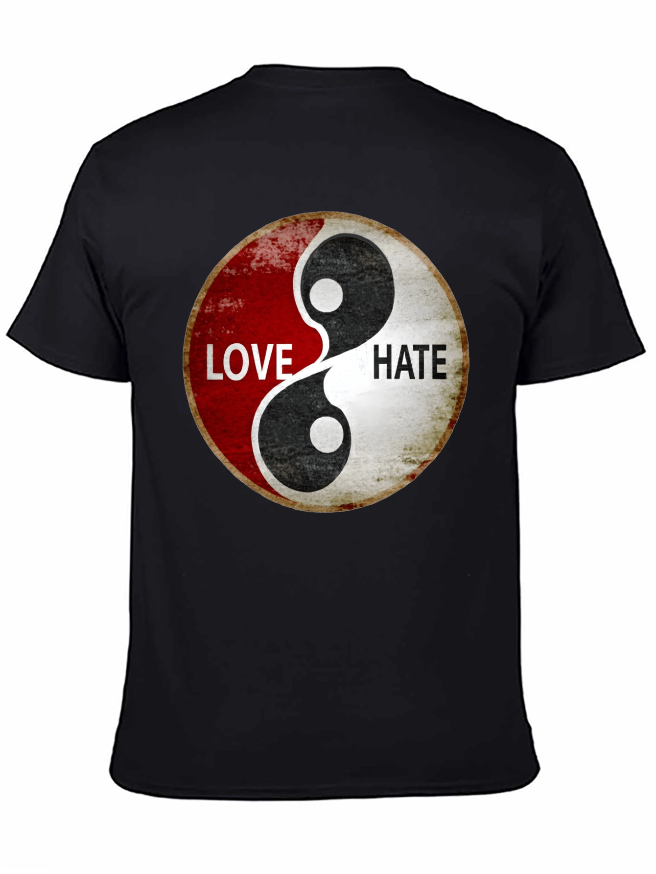 Yin Yang Love Hate Graphic T-Shirt