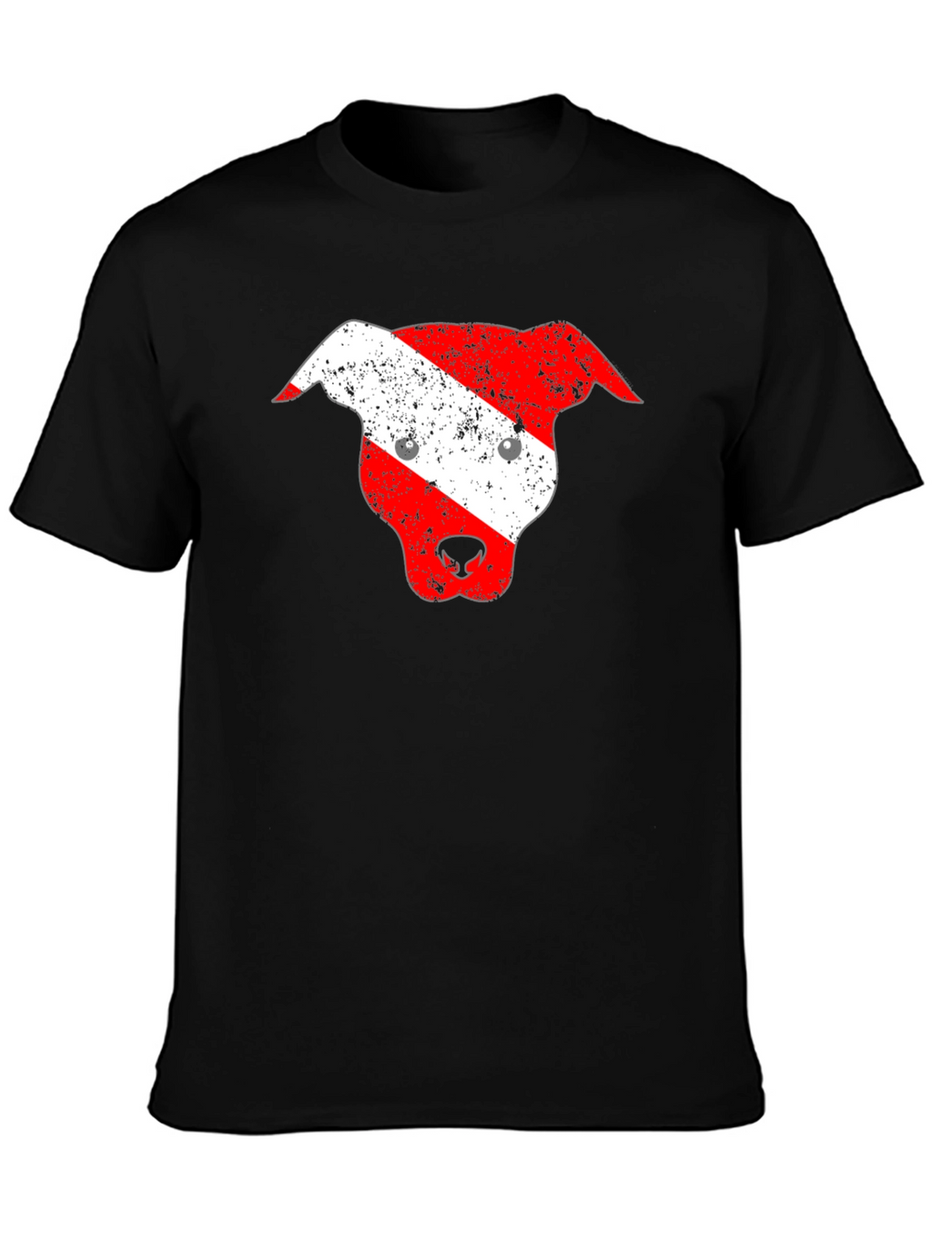 Dog Head Graphic T-Shirt - Black