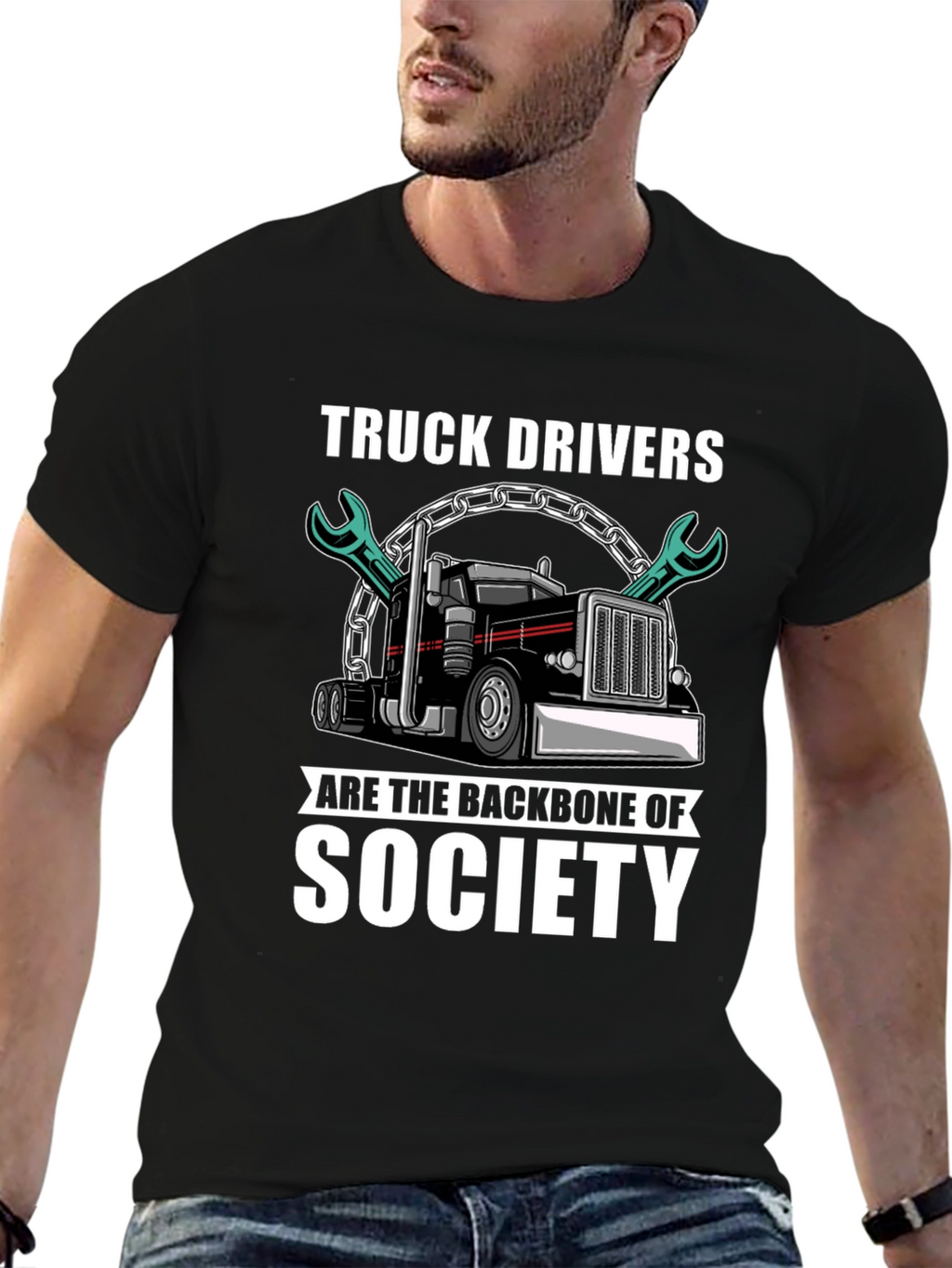 Truck Driver Backbone Society T-Shirt