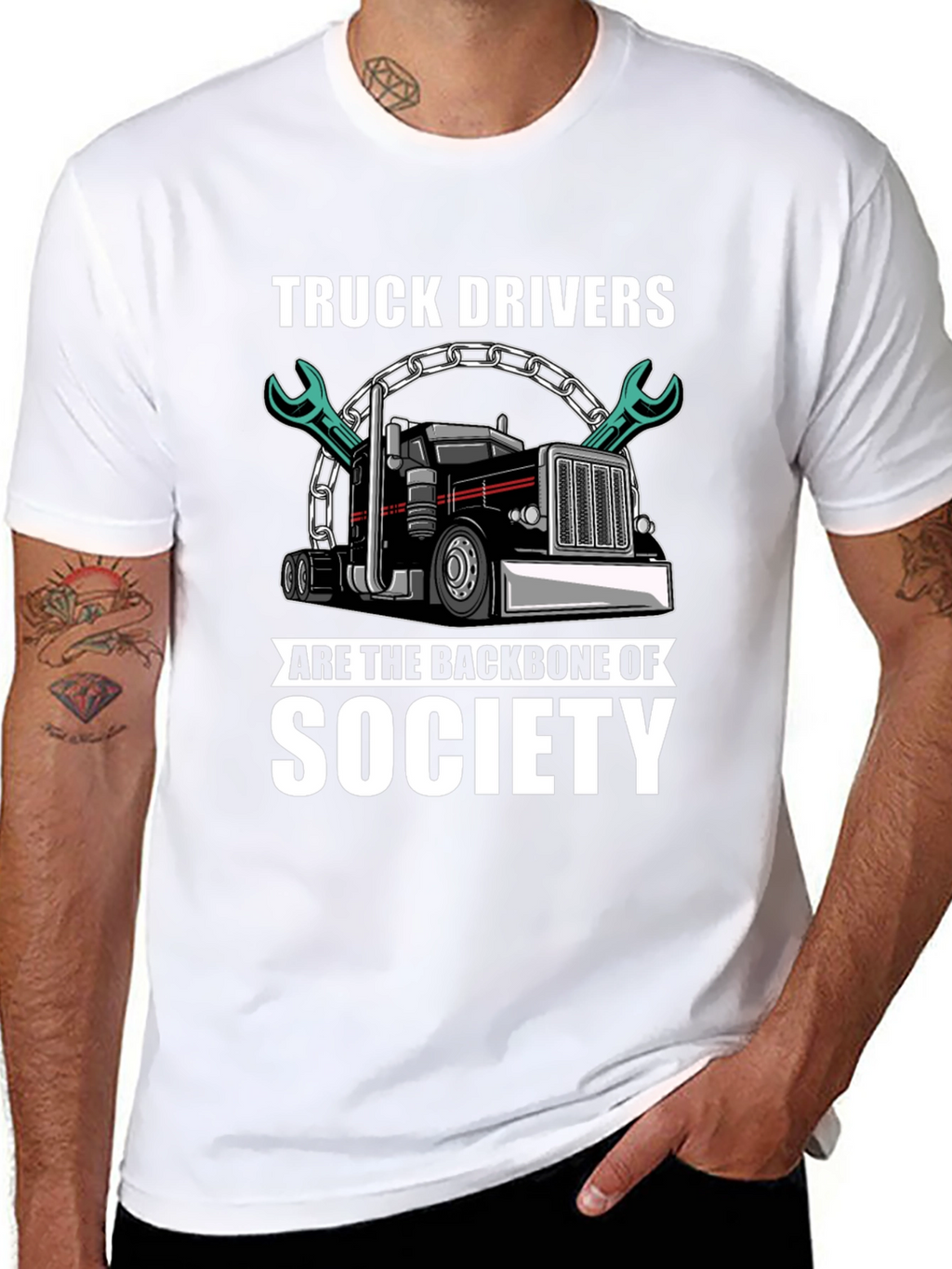 Truck Driver Backbone Society T-Shirt