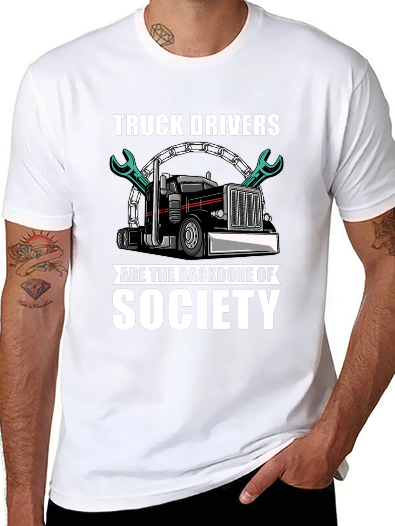Truck Driver Backbone Society T-Shirt