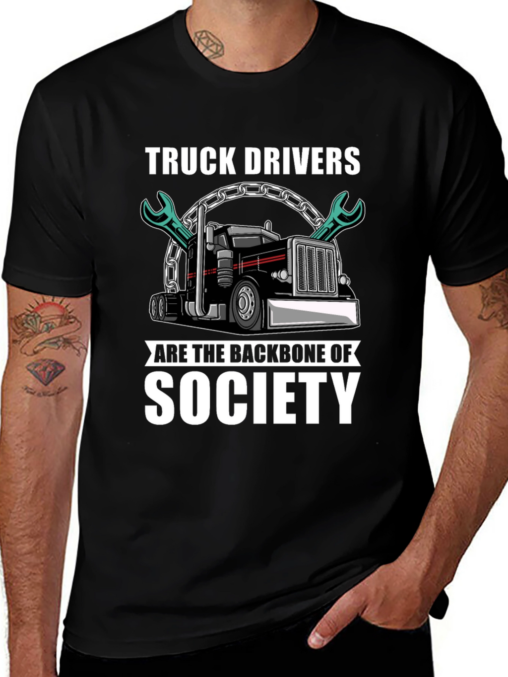 Truck Driver Backbone Society T-Shirt