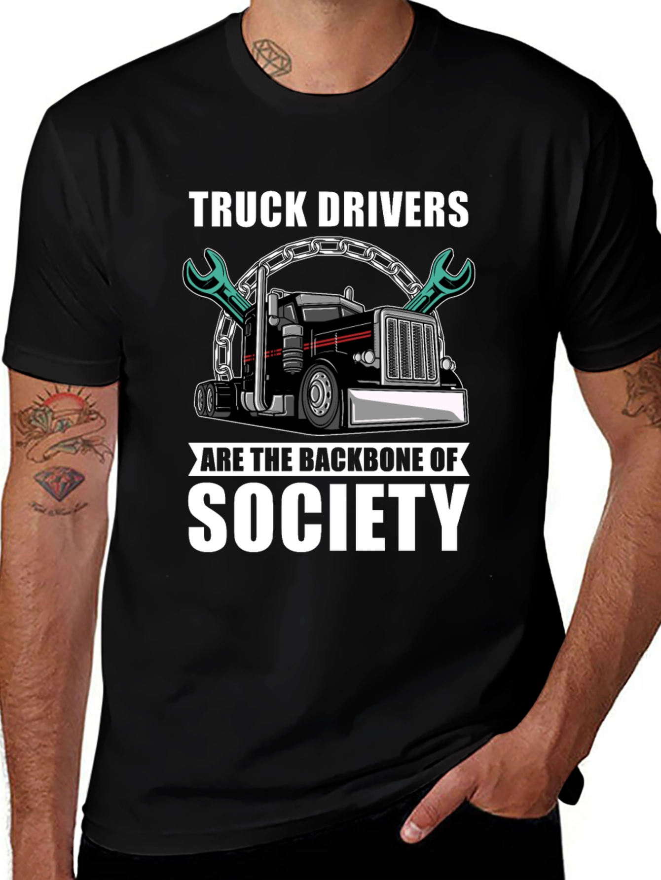 Truck Driver Backbone Society T-Shirt