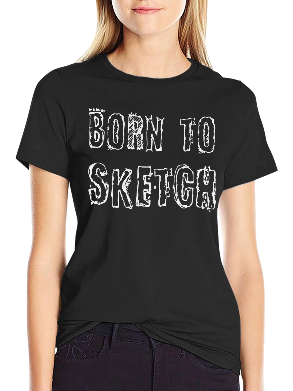 Born to Sketch Black Graphic Tee