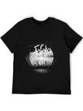 Giraffe Sleigh T-Shirt - City Skyline