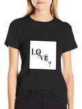 Love Question Black T-Shirt - Modern Graphic Tee