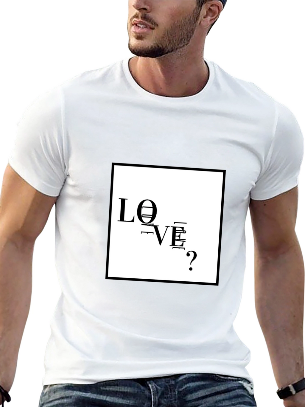 Love Question Black T-Shirt - Modern Graphic Tee