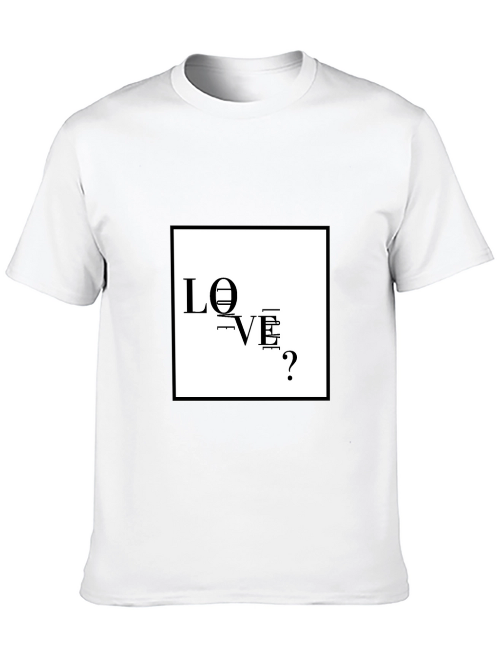 Love Question Black T-Shirt - Modern Graphic Tee