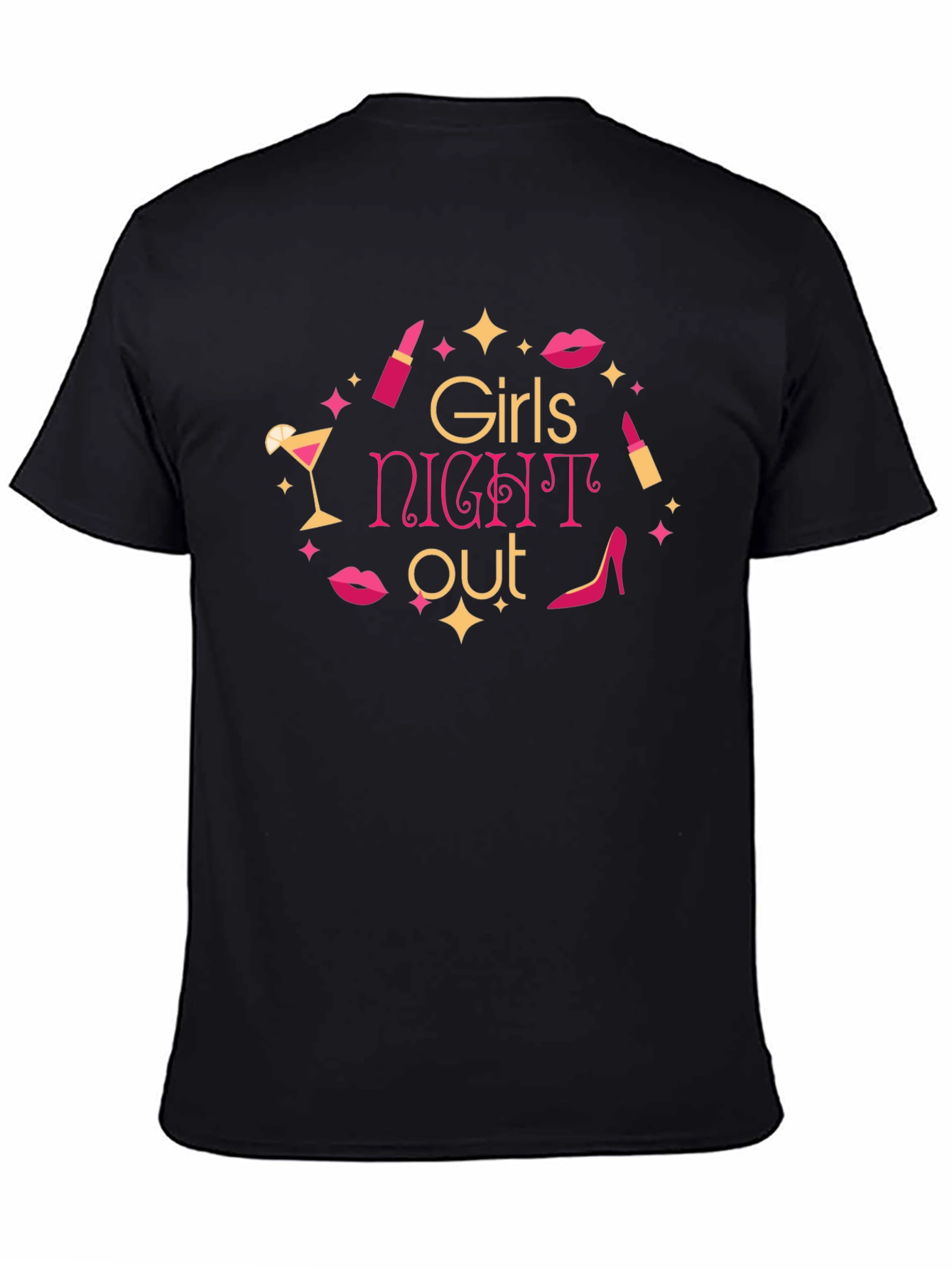 Girls Night Out Graphic Tee - Black