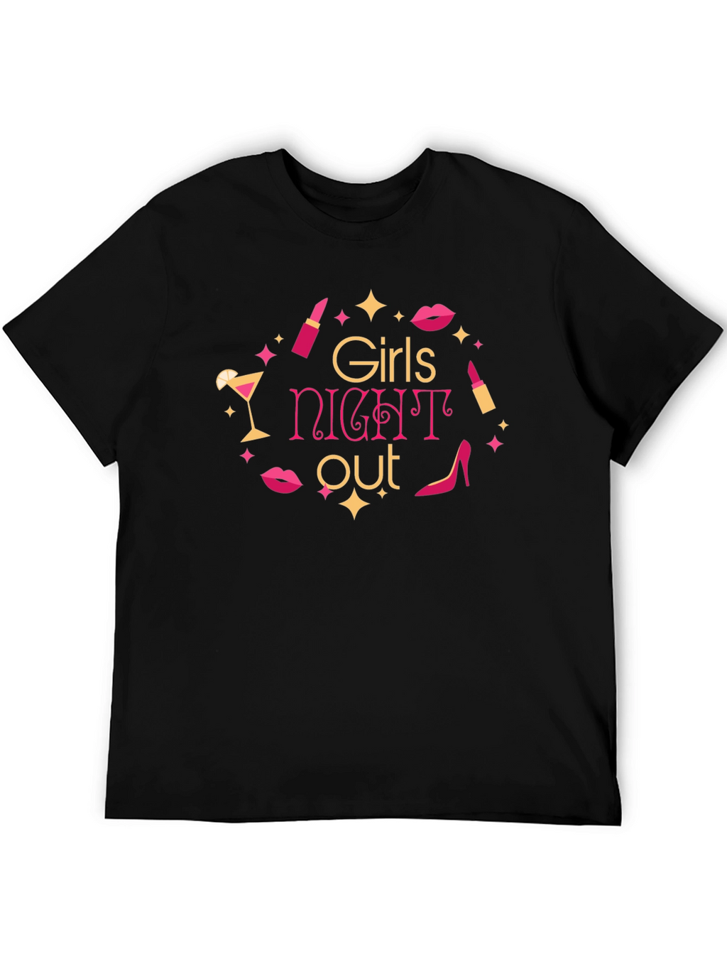 Girls Night Out Graphic Tee - Black