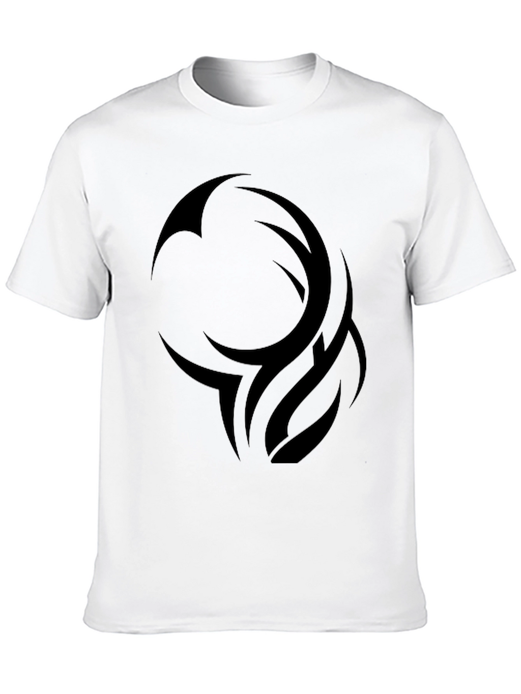 Mens Black Tribal Design Graphic T-Shirt