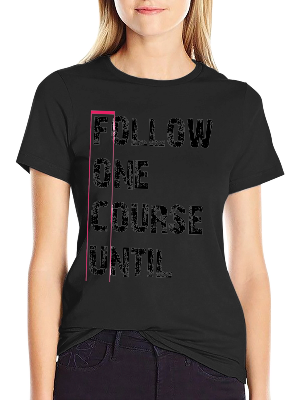 Follow One Course T-Shirt Black