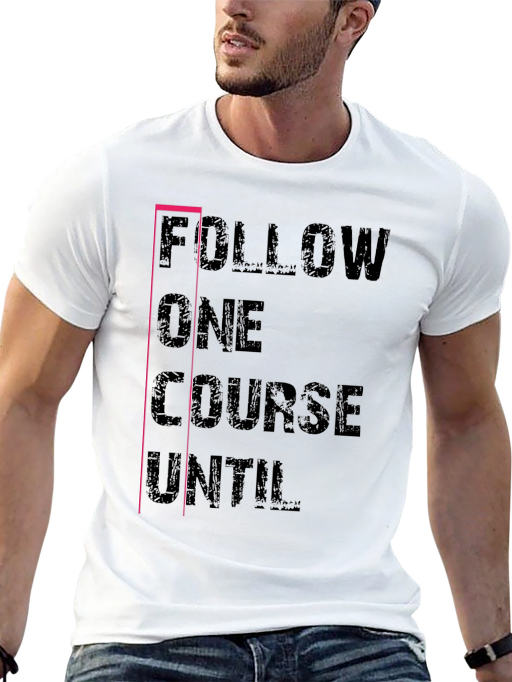 Follow One Course T-Shirt Black