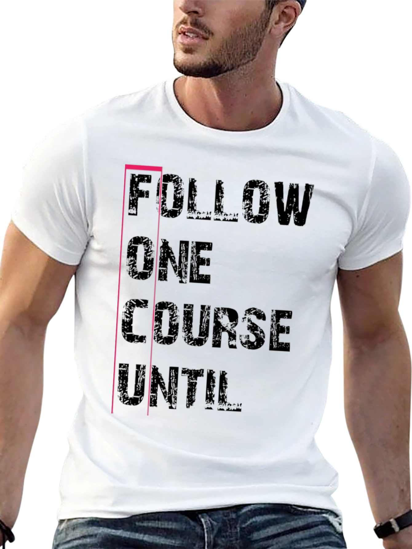 Follow One Course T-Shirt Black