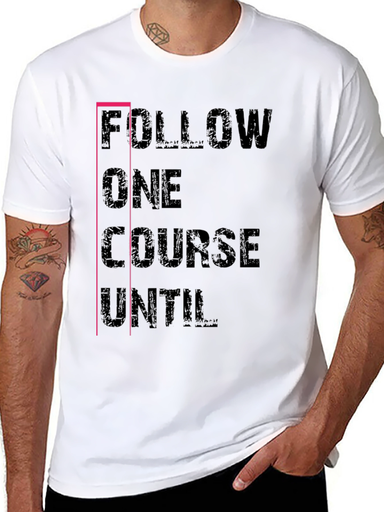 Follow One Course T-Shirt Black