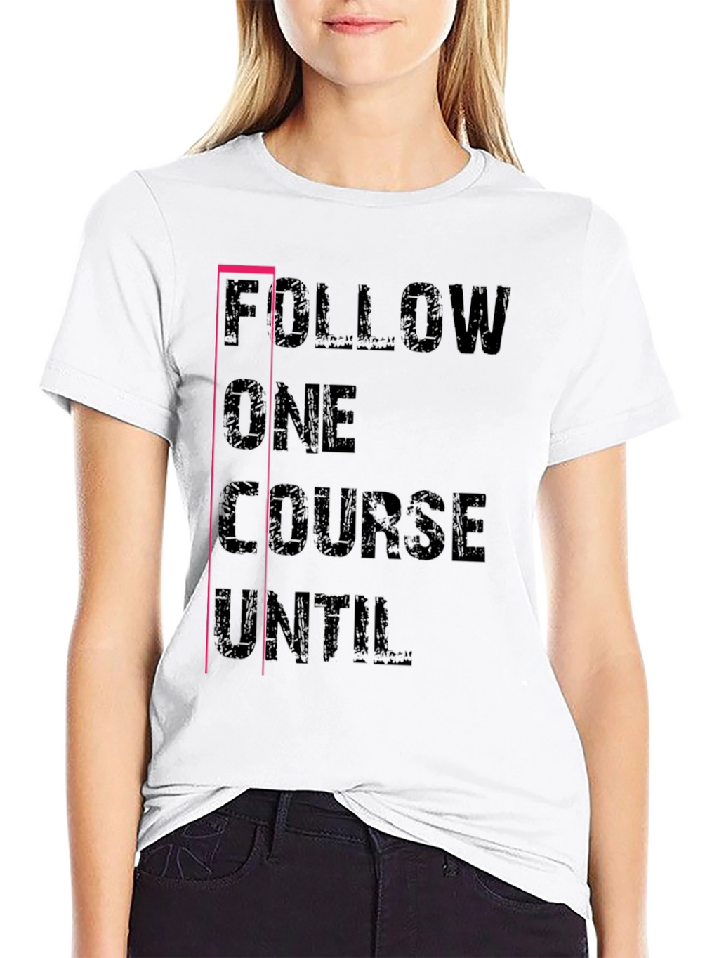Follow One Course T-Shirt Black
