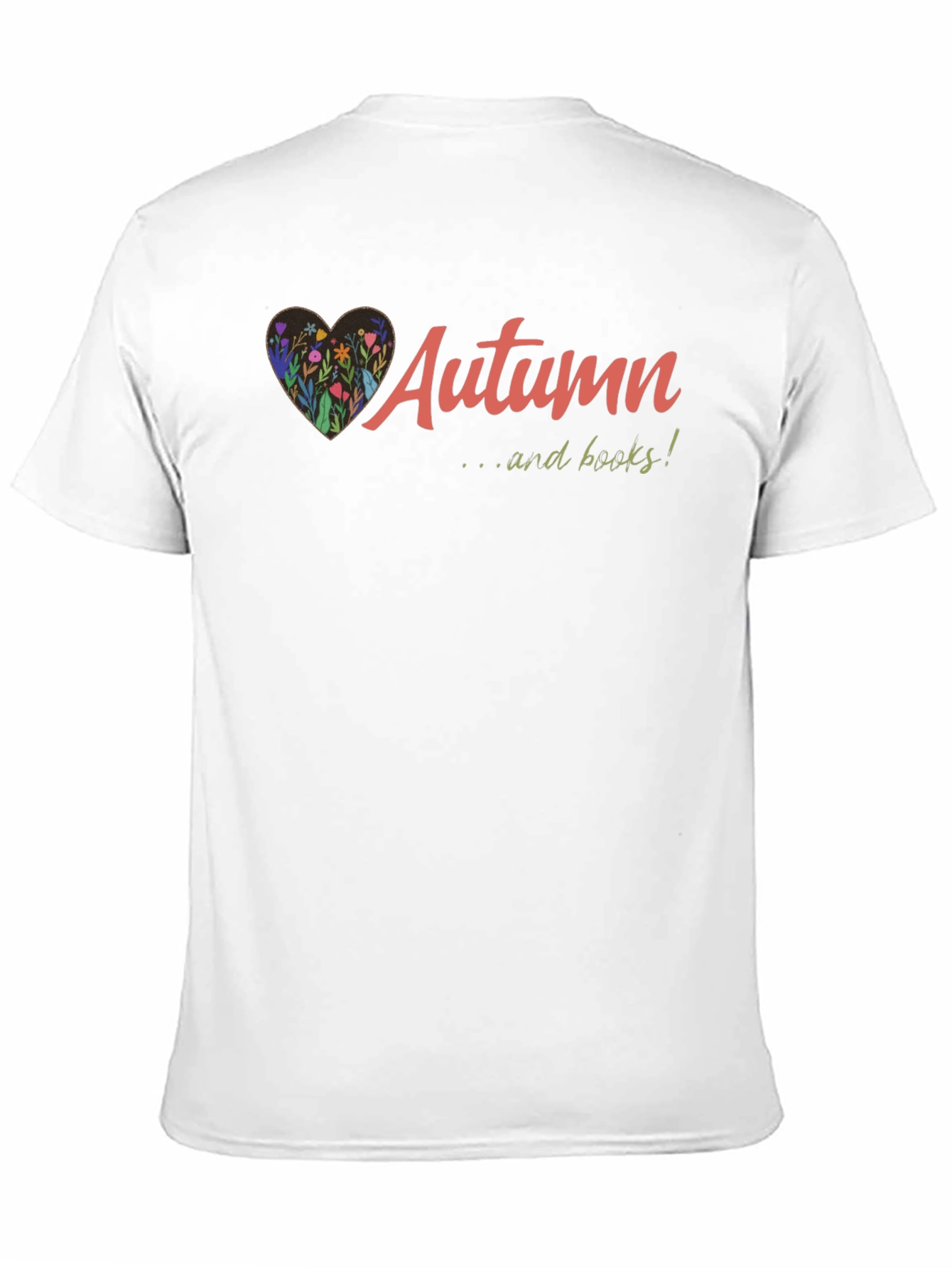 Autumn and Books Graphic T-Shirt - Black