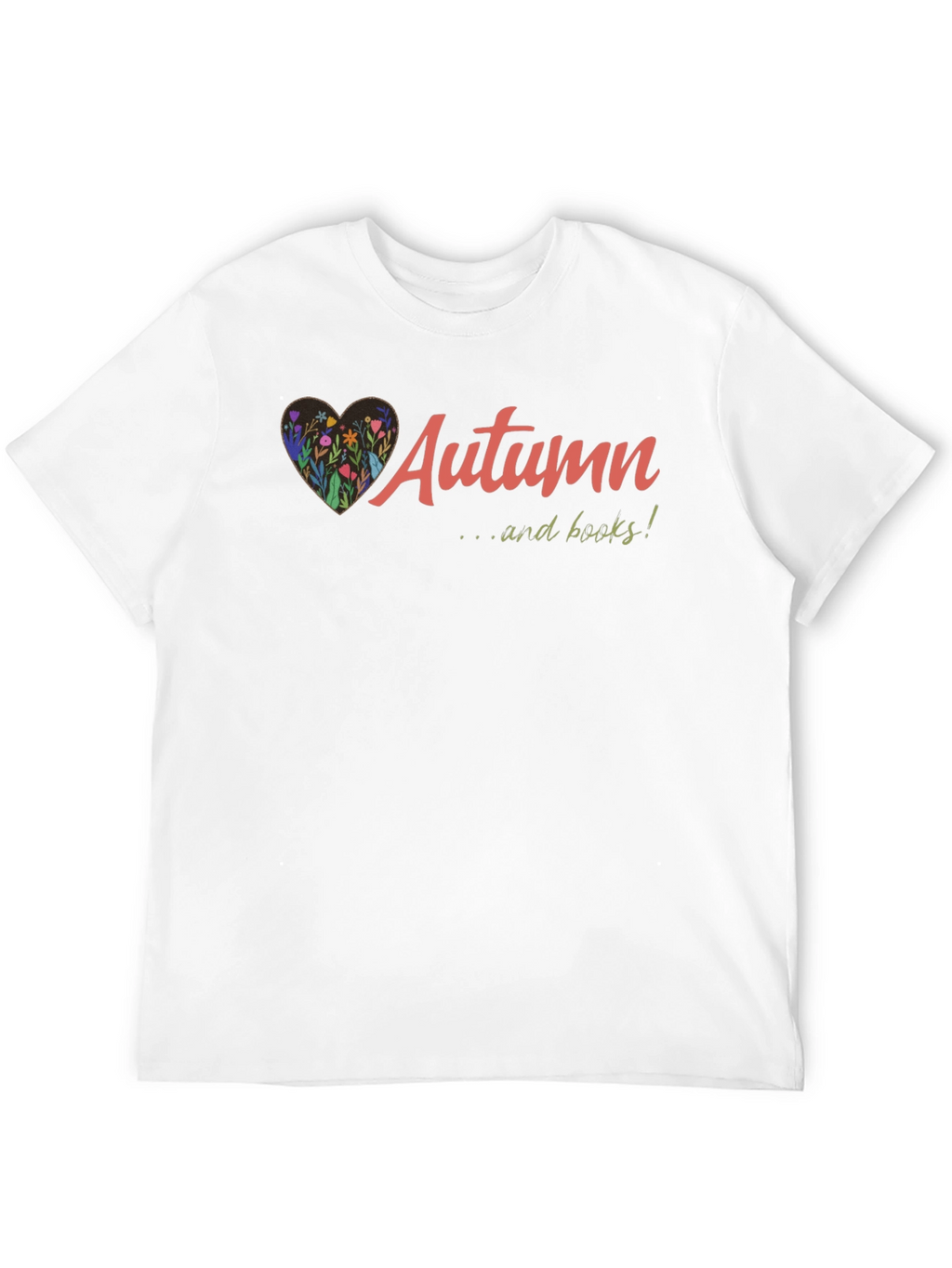 Autumn and Books Graphic T-Shirt - Black