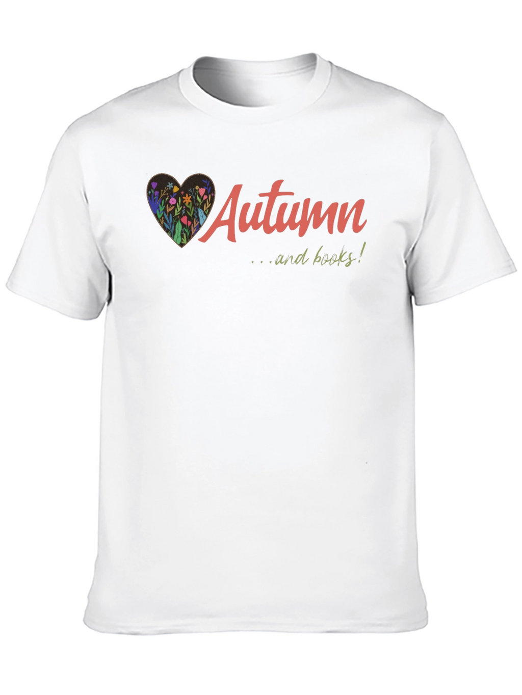 Autumn and Books Graphic T-Shirt - Black