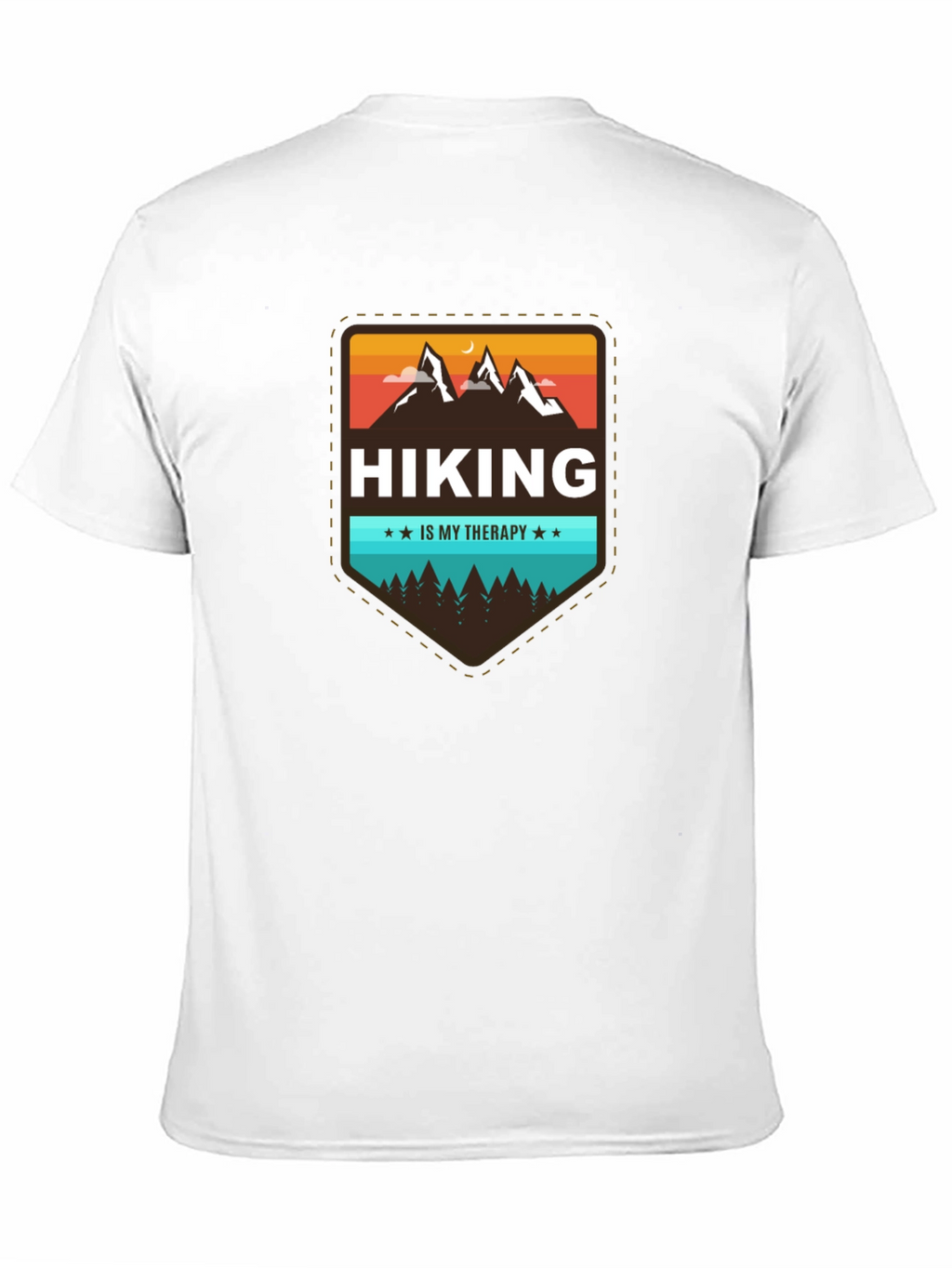 Hiking is My Therapy Black T-Shirt