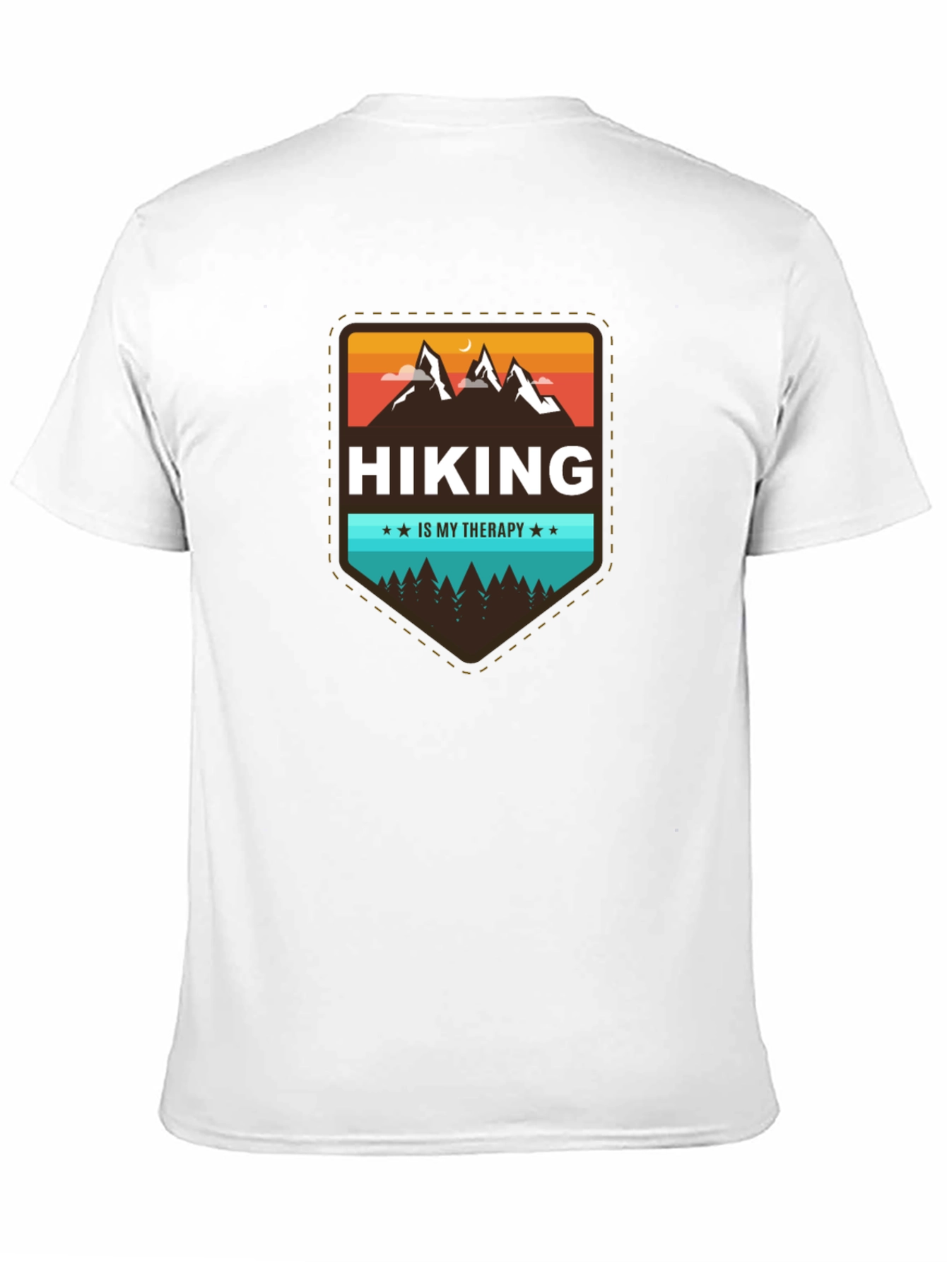 Hiking is My Therapy Black T-Shirt