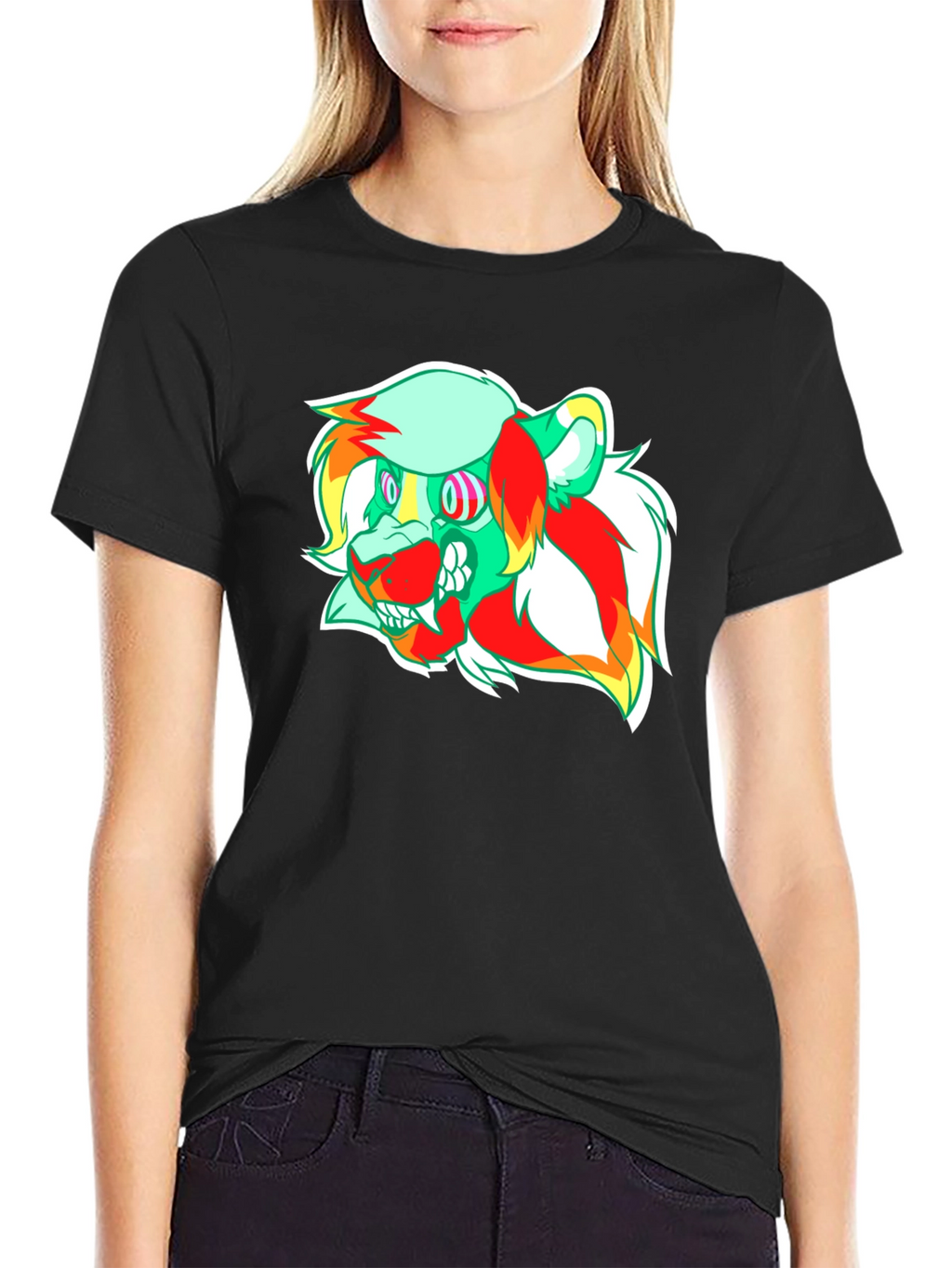 Psychedelic Lion Graphic Tee - Modern Comfort