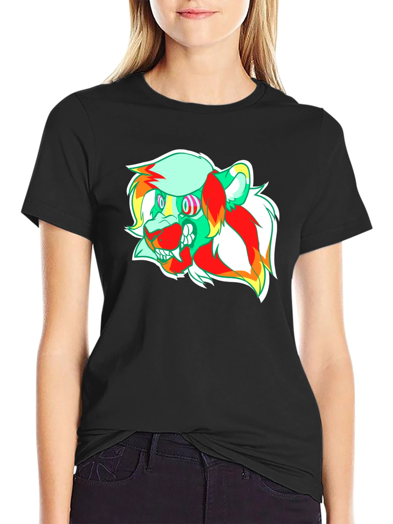 Psychedelic Lion Graphic Tee - Modern Comfort