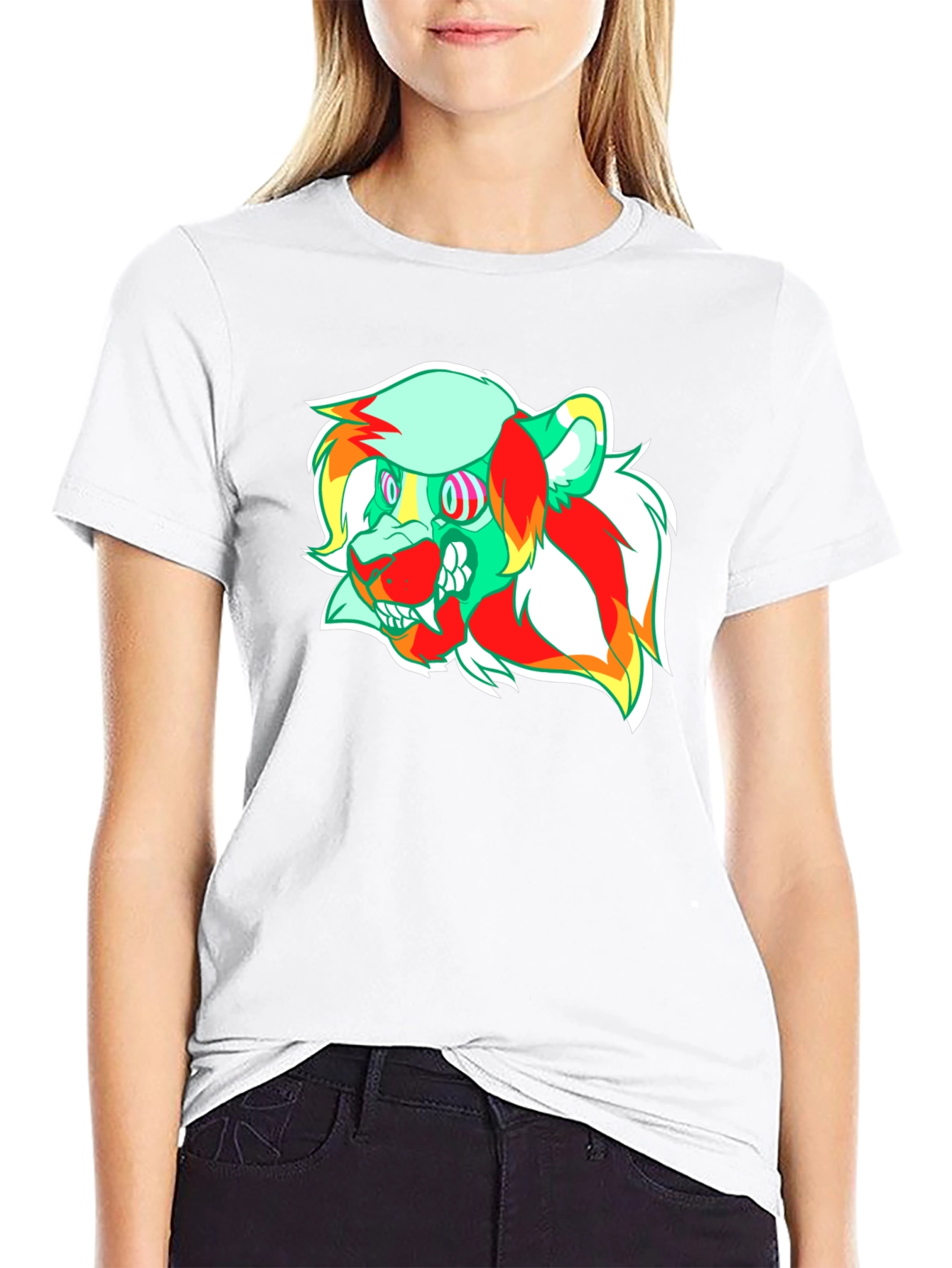 Psychedelic Lion Graphic Tee - Modern Comfort