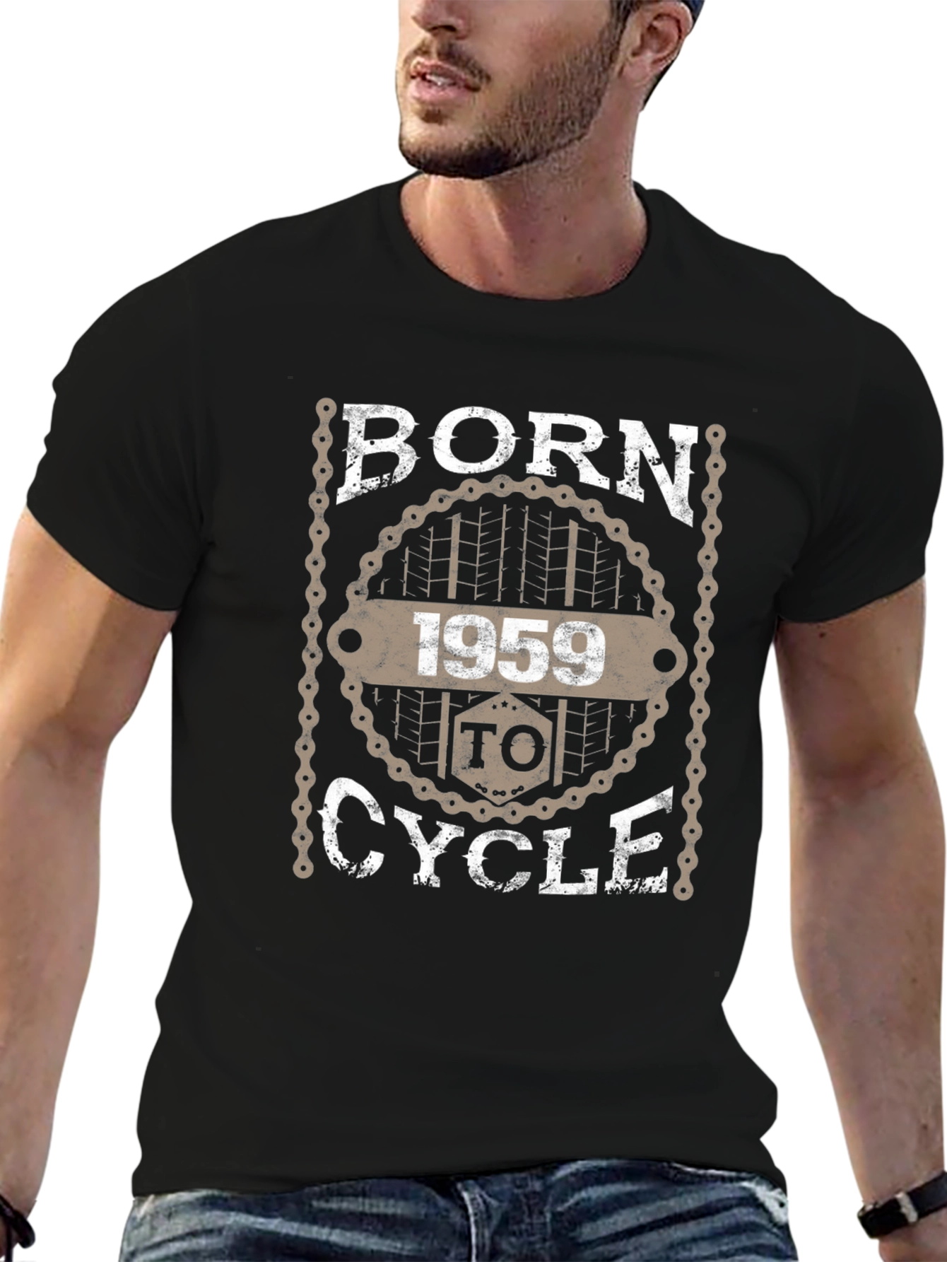 Born in 1959 To Cycle Graphic T-Shirt