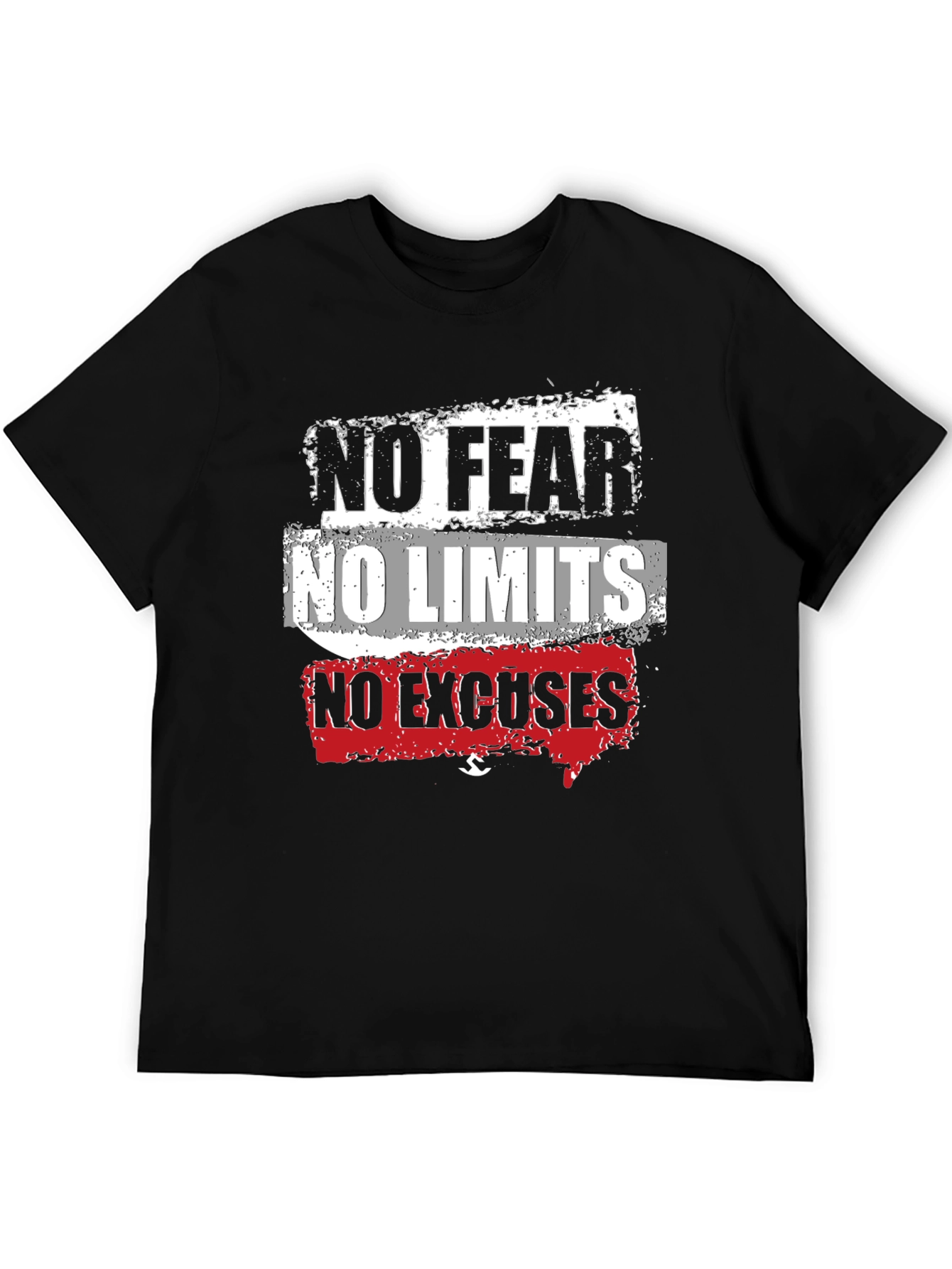 Motivational T-Shirt: No Fear No Limits No Excuses