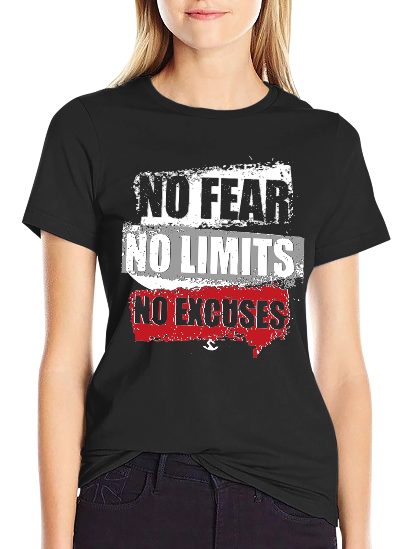 Motivational T-Shirt: No Fear No Limits No Excuses