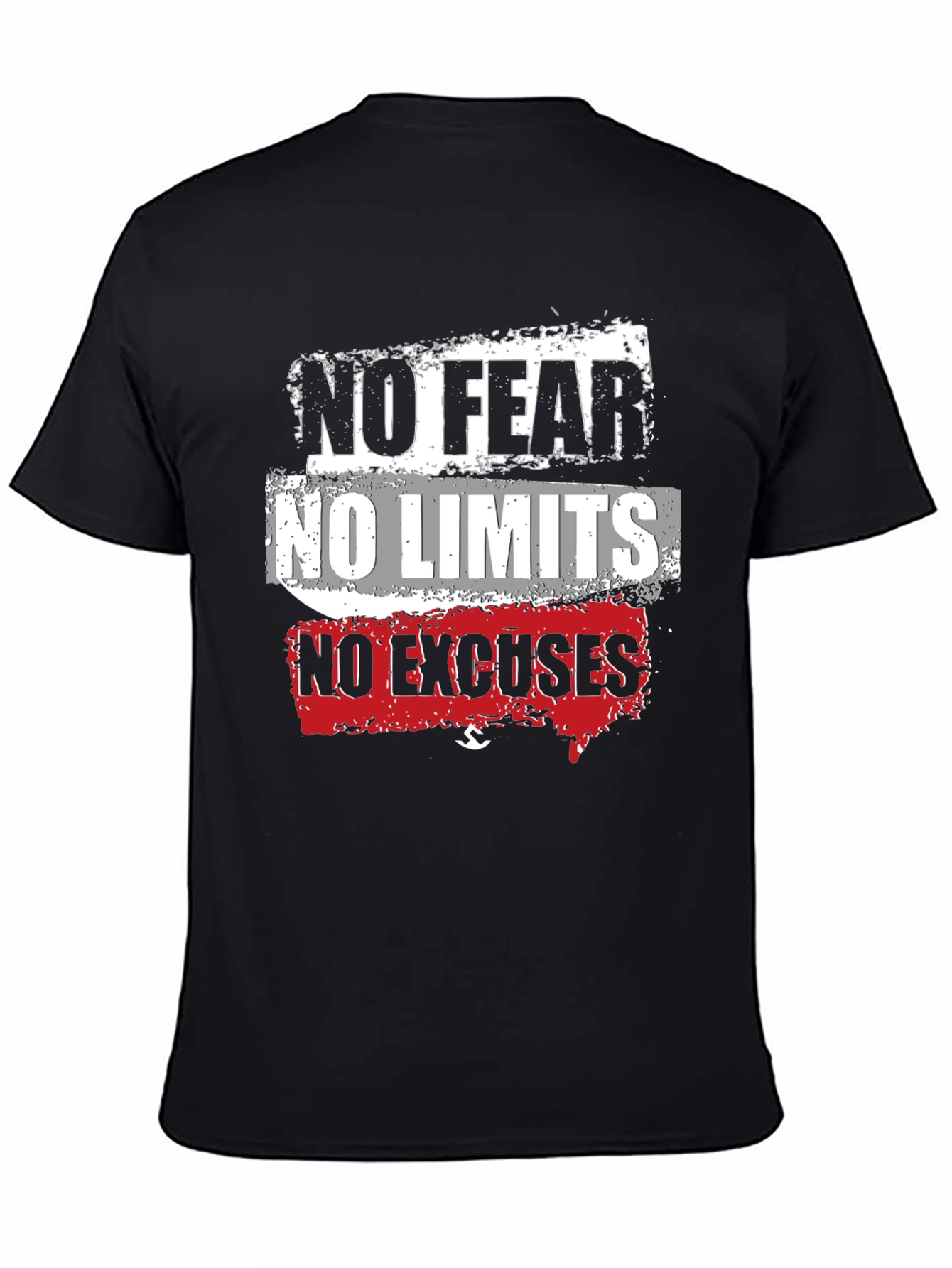 Motivational T-Shirt: No Fear No Limits No Excuses