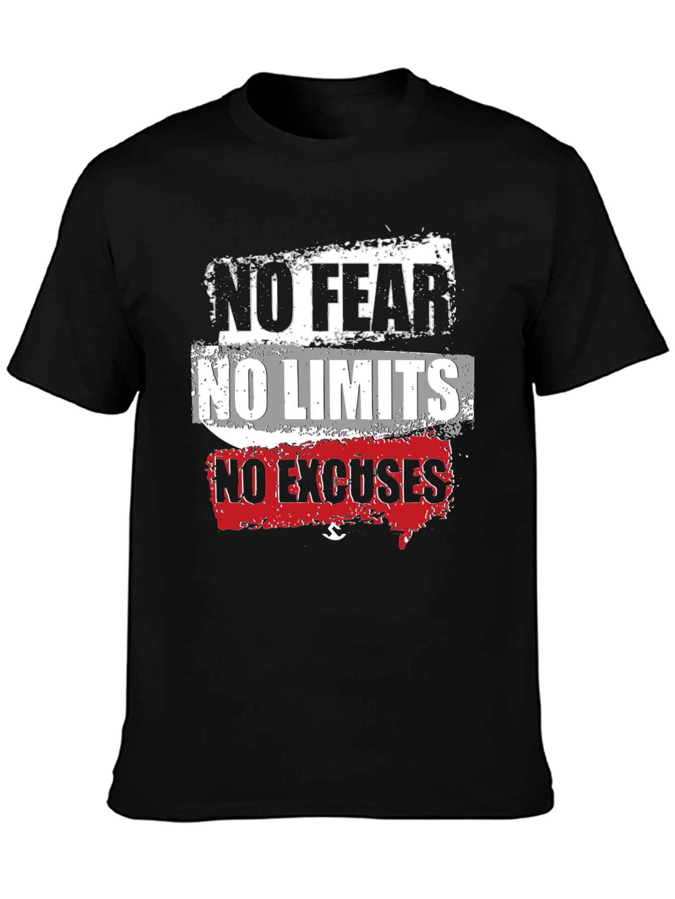 Motivational T-Shirt: No Fear No Limits No Excuses