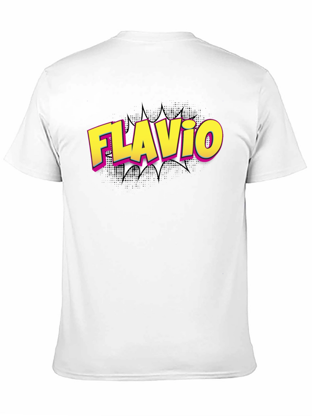 Flavio Comic Style Black T-Shirt