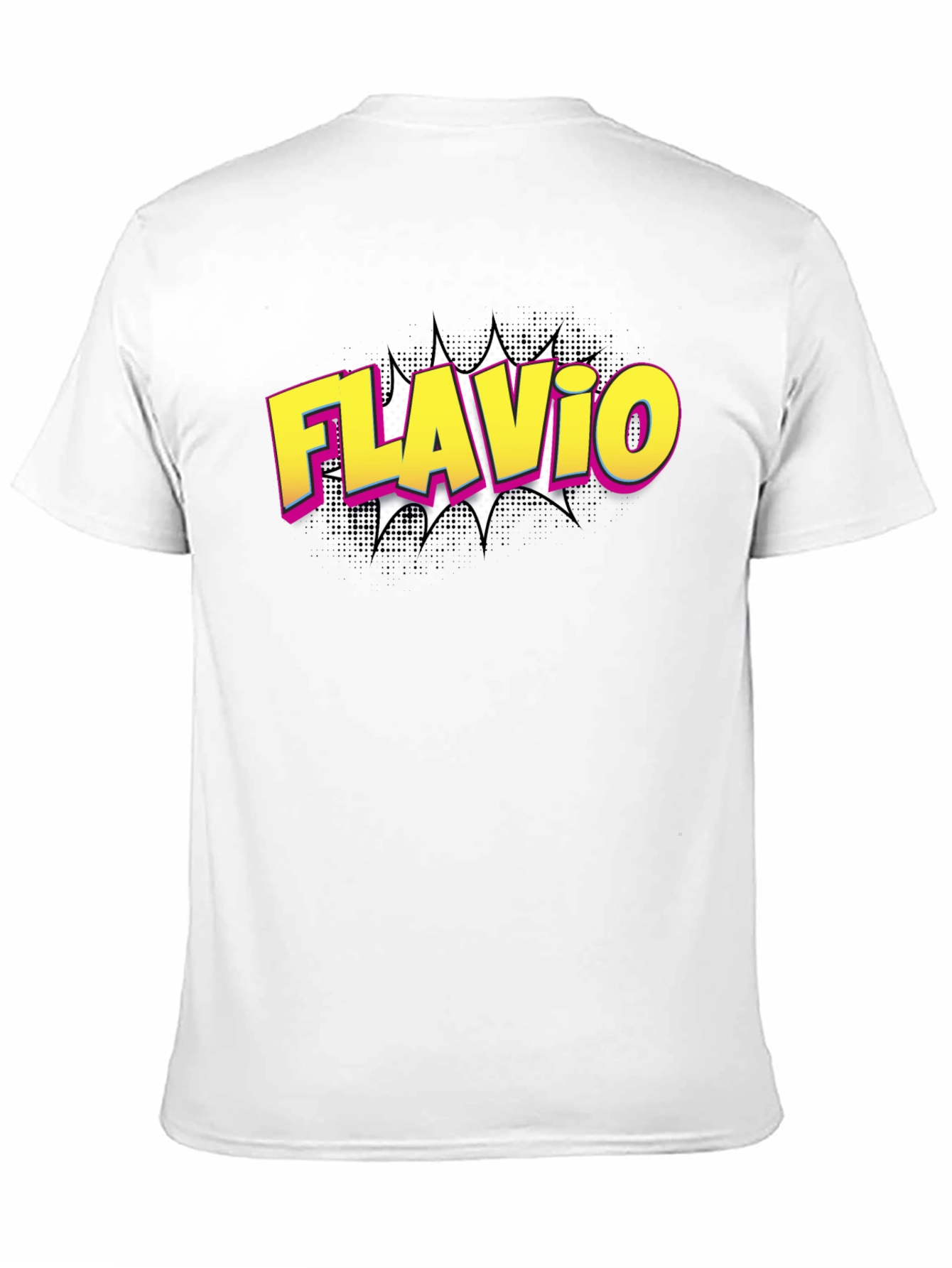 Flavio Comic Style Black T-Shirt