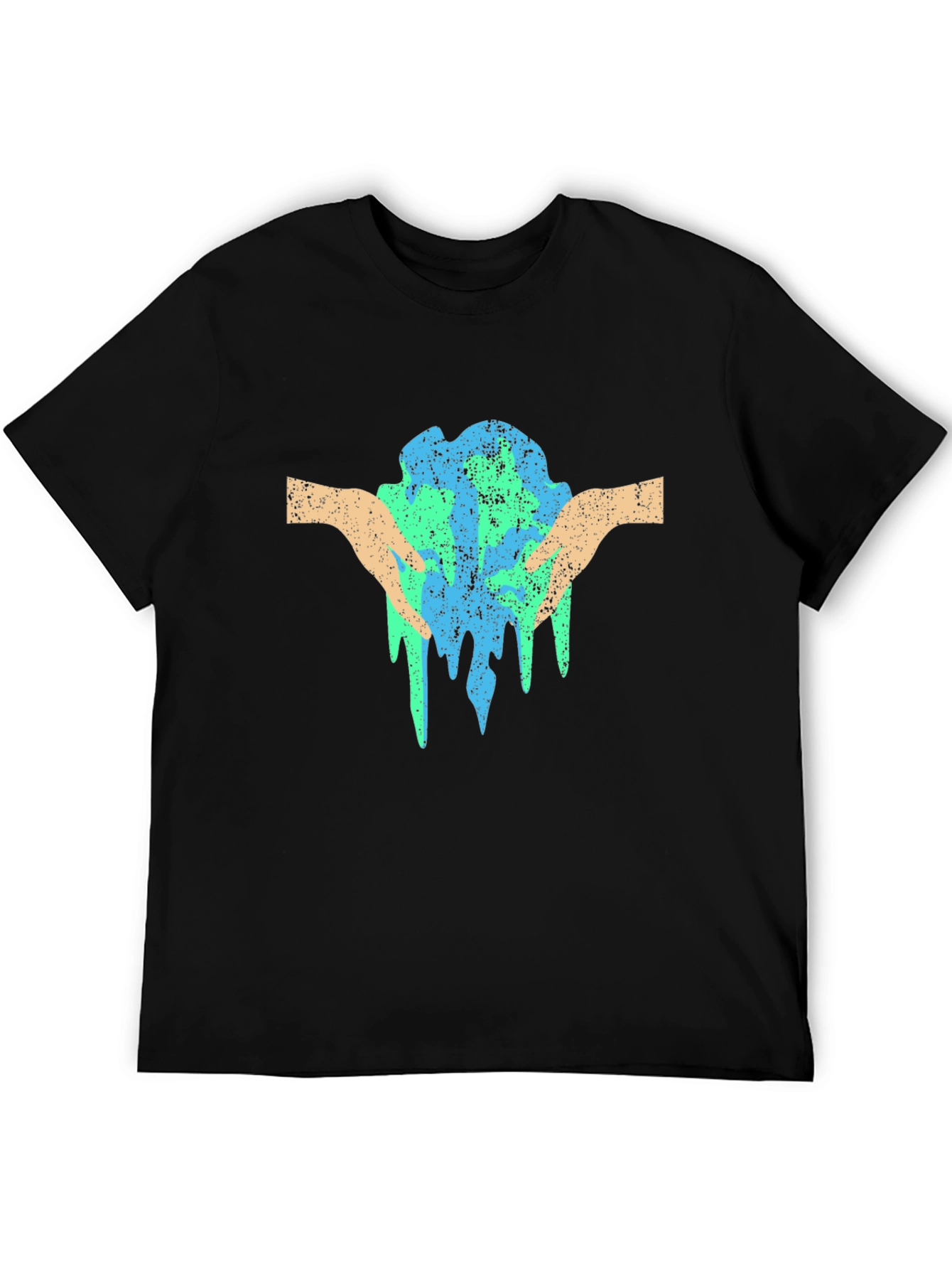 Save the Planet Tee - Earth in Hands Graphic T-Shirt