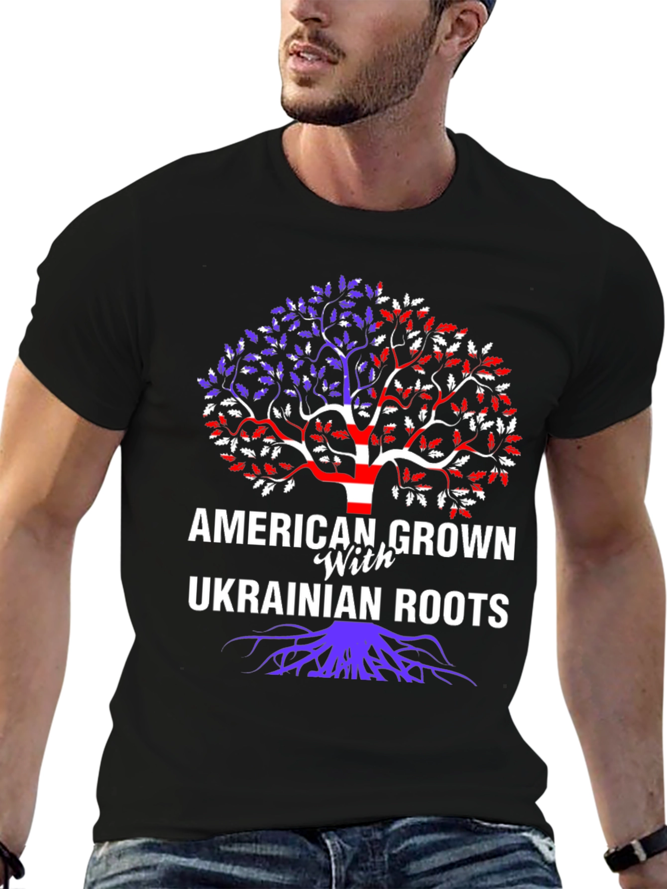 American Grown with Ukrainian Roots Graphic Tee