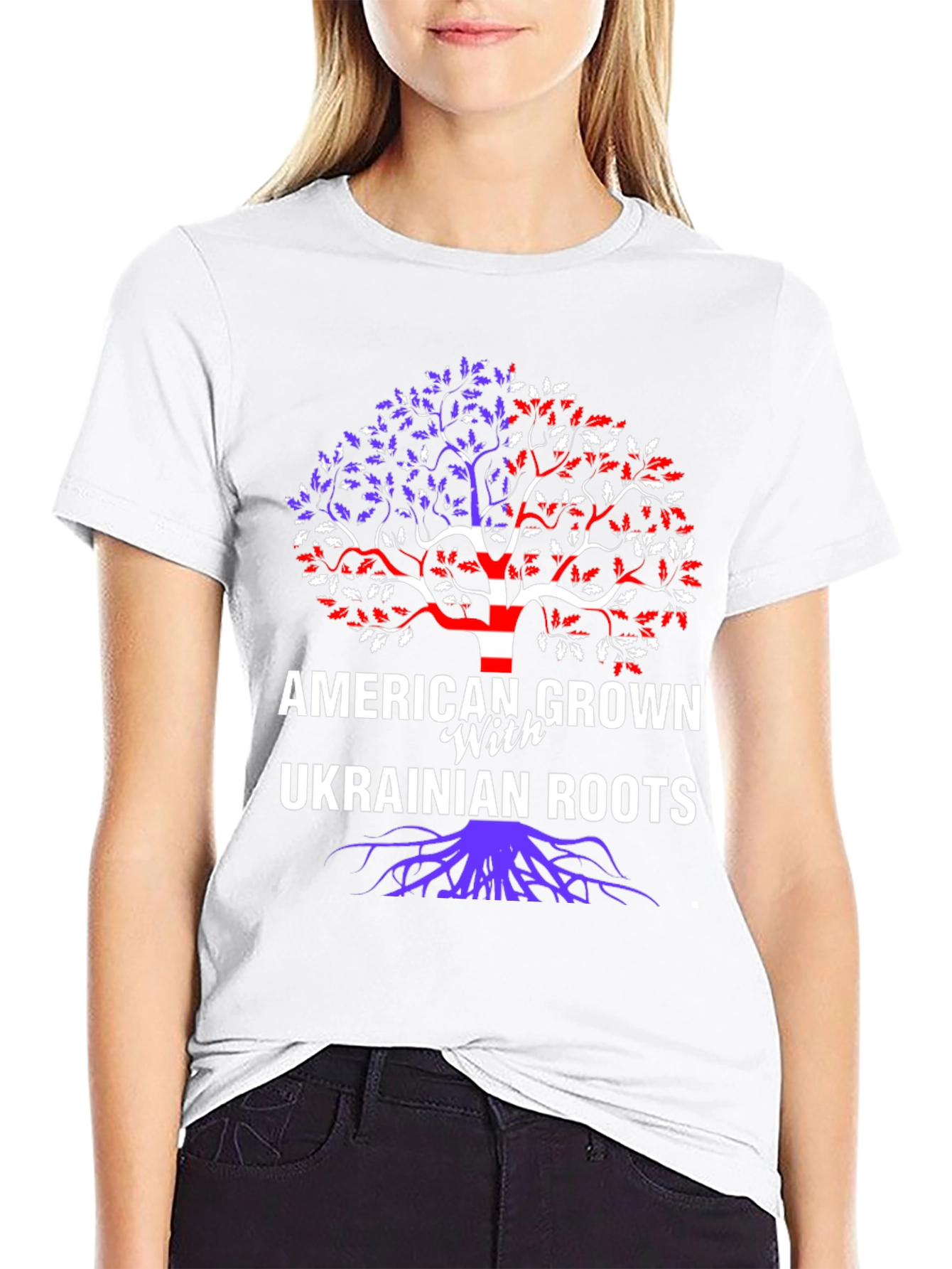 American Grown with Ukrainian Roots Graphic Tee