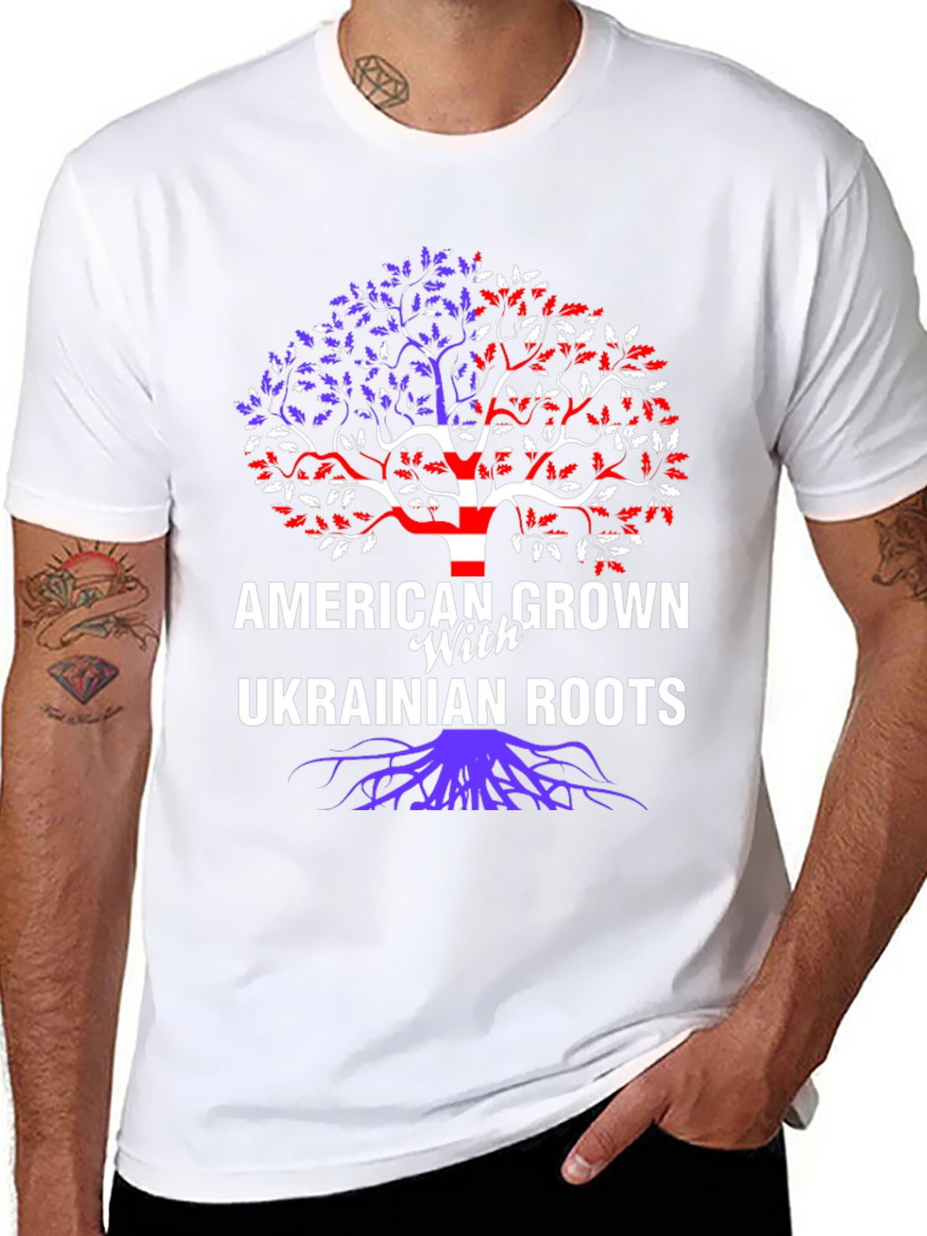 American Grown with Ukrainian Roots Graphic Tee