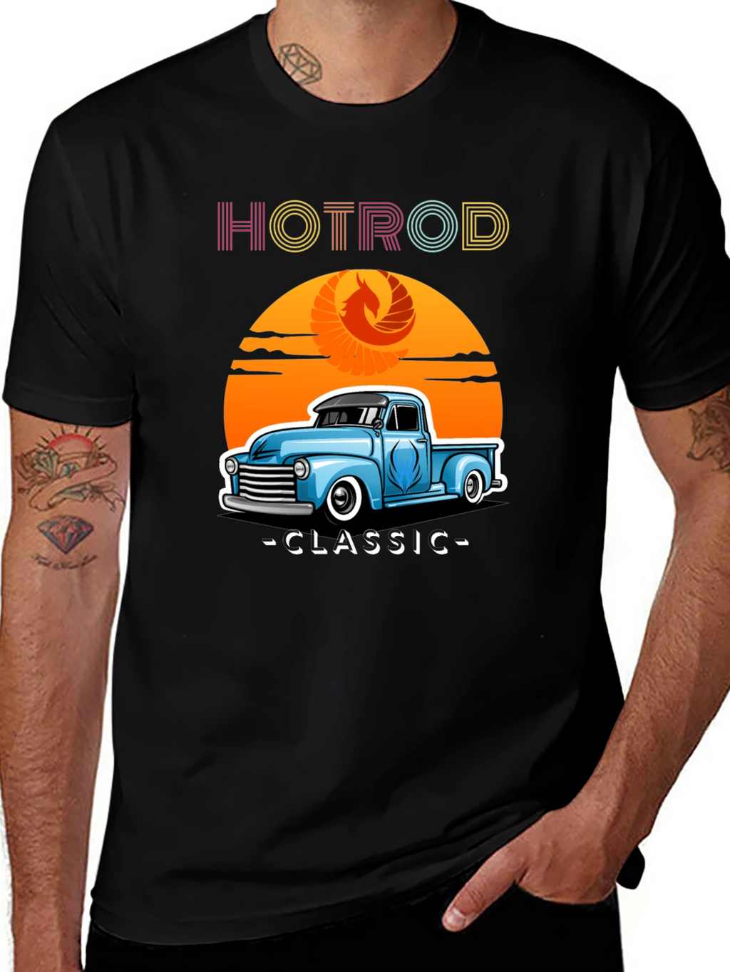 Hotrod Classic Truck T-Shirt - Retro Style