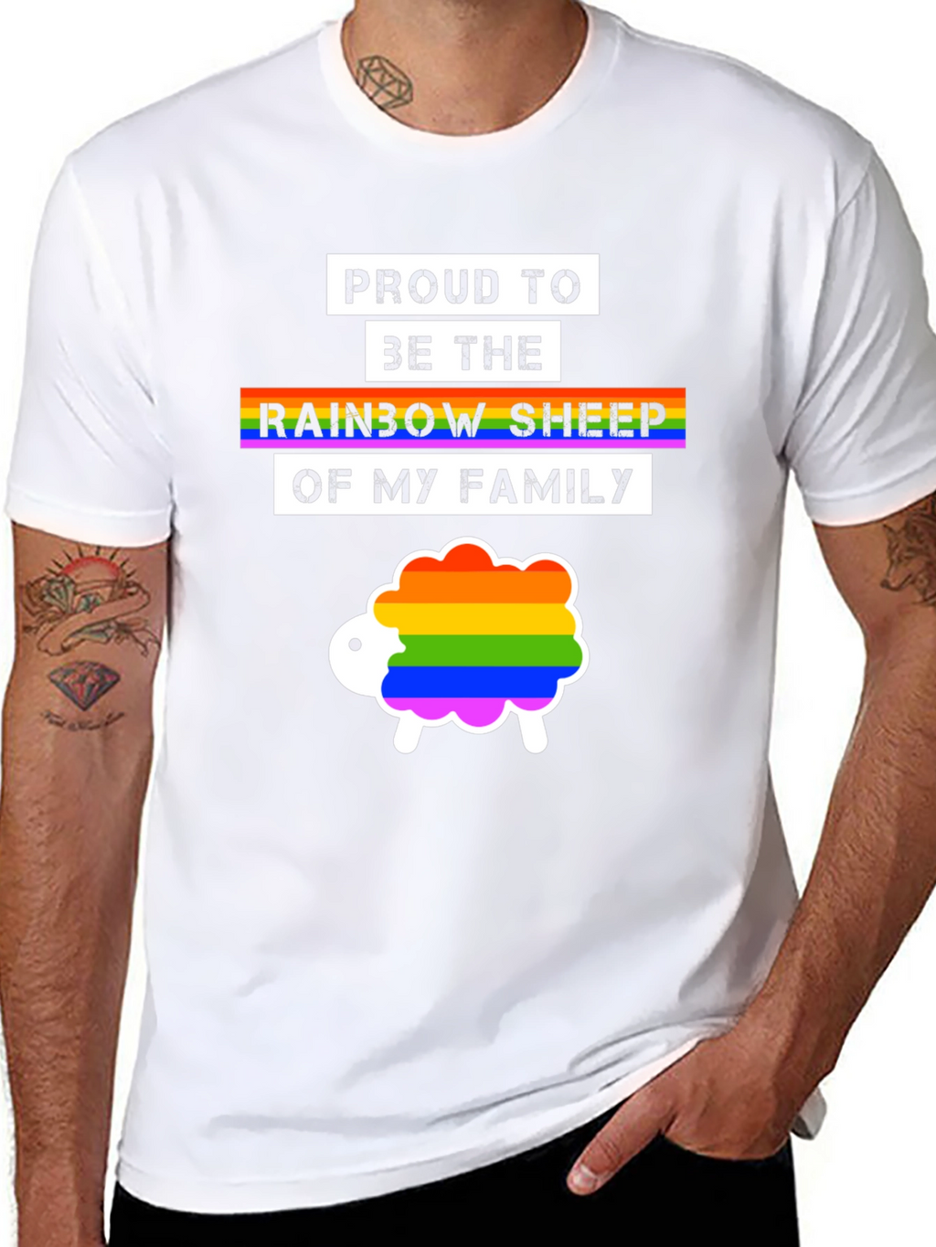 Proud Rainbow Sheep LGBTQ+ T-Shirt
