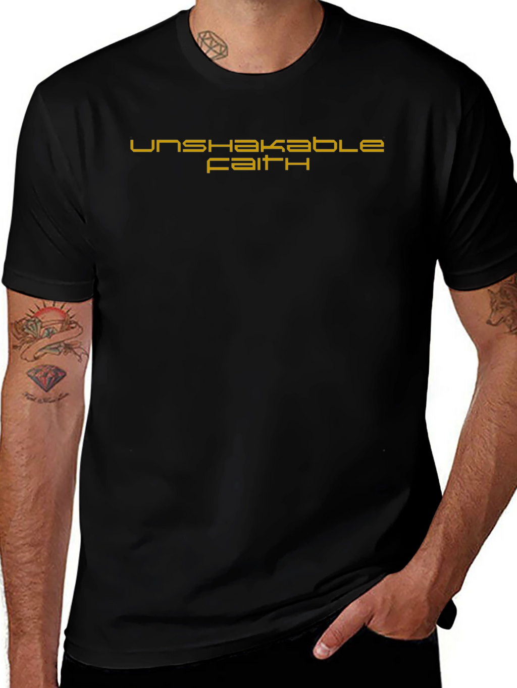 Unshakable Faith Black Graphic Tee