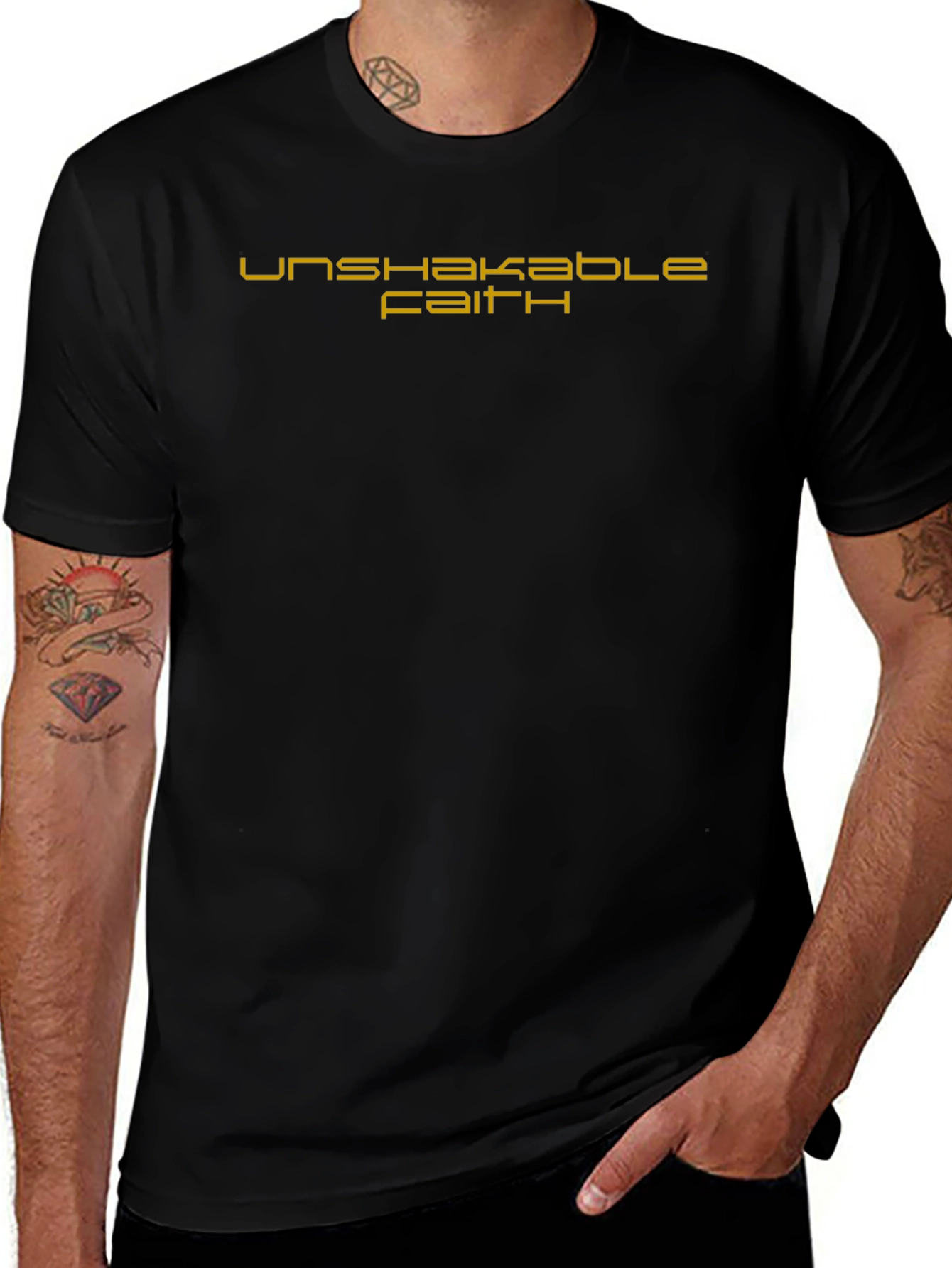 Unshakable Faith Black Graphic Tee