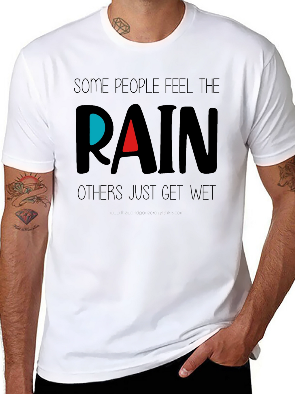 Feel the Rain Black T-Shirt