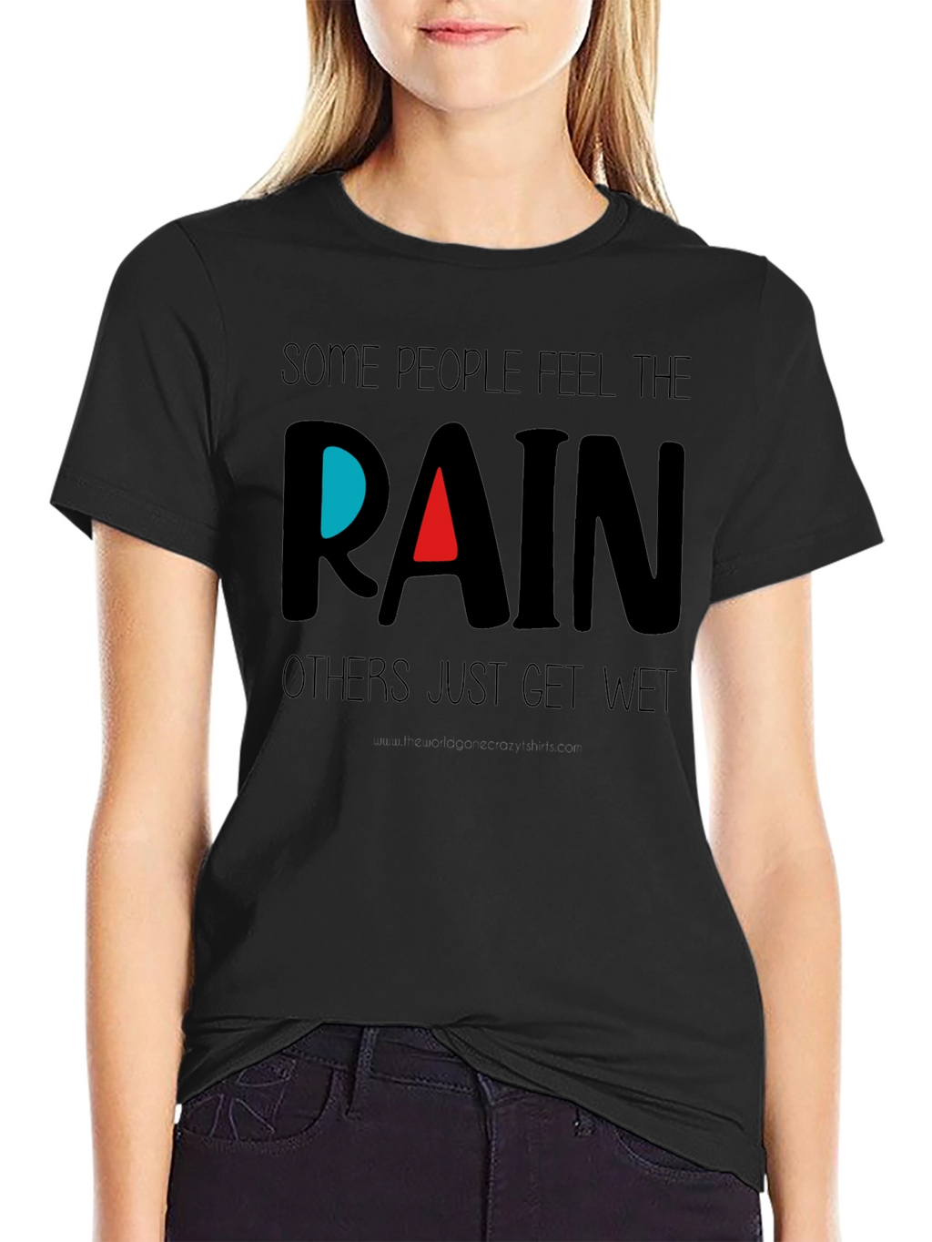 Feel the Rain Black T-Shirt