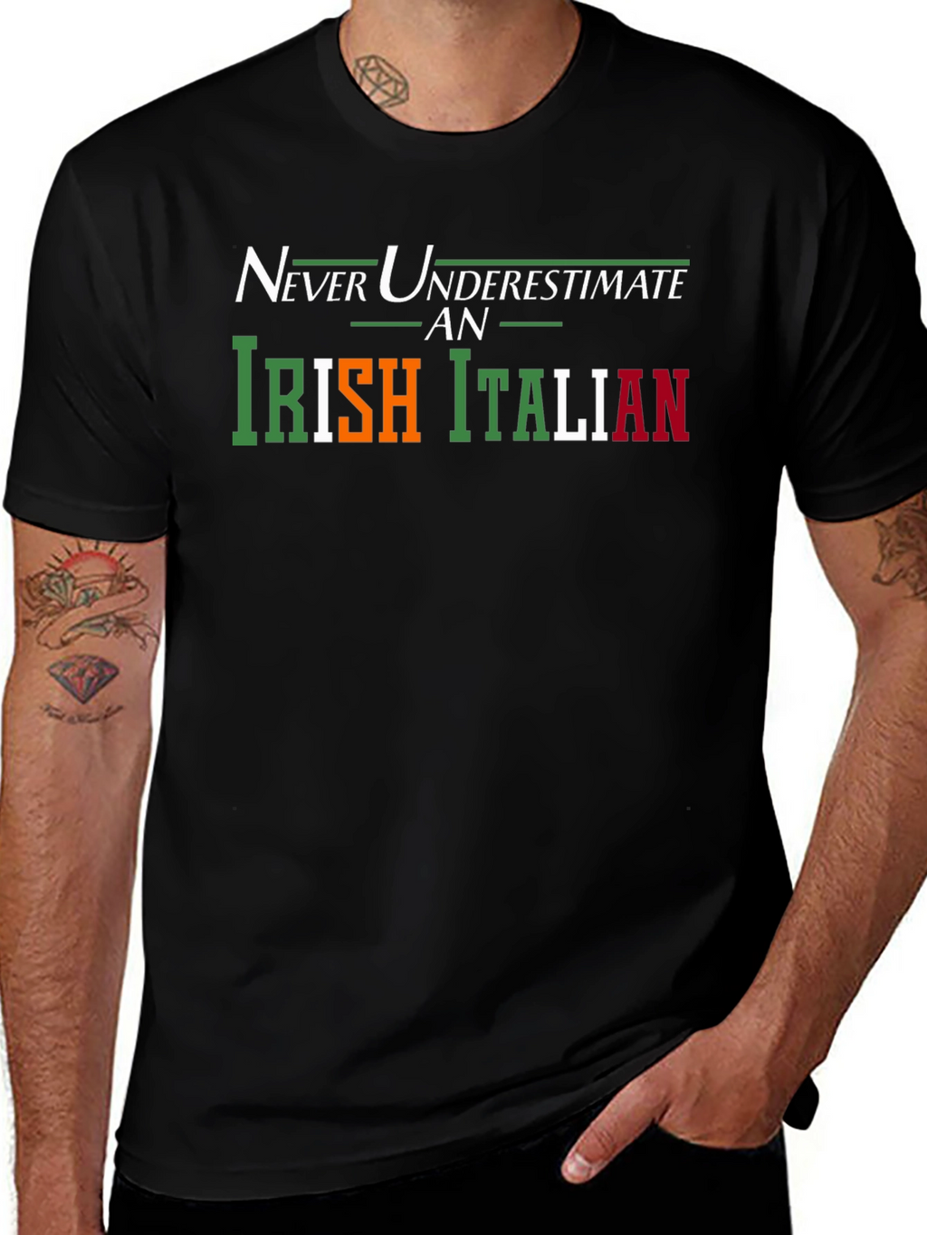 Irish Italian Pride T-Shirt - Never Underestimate